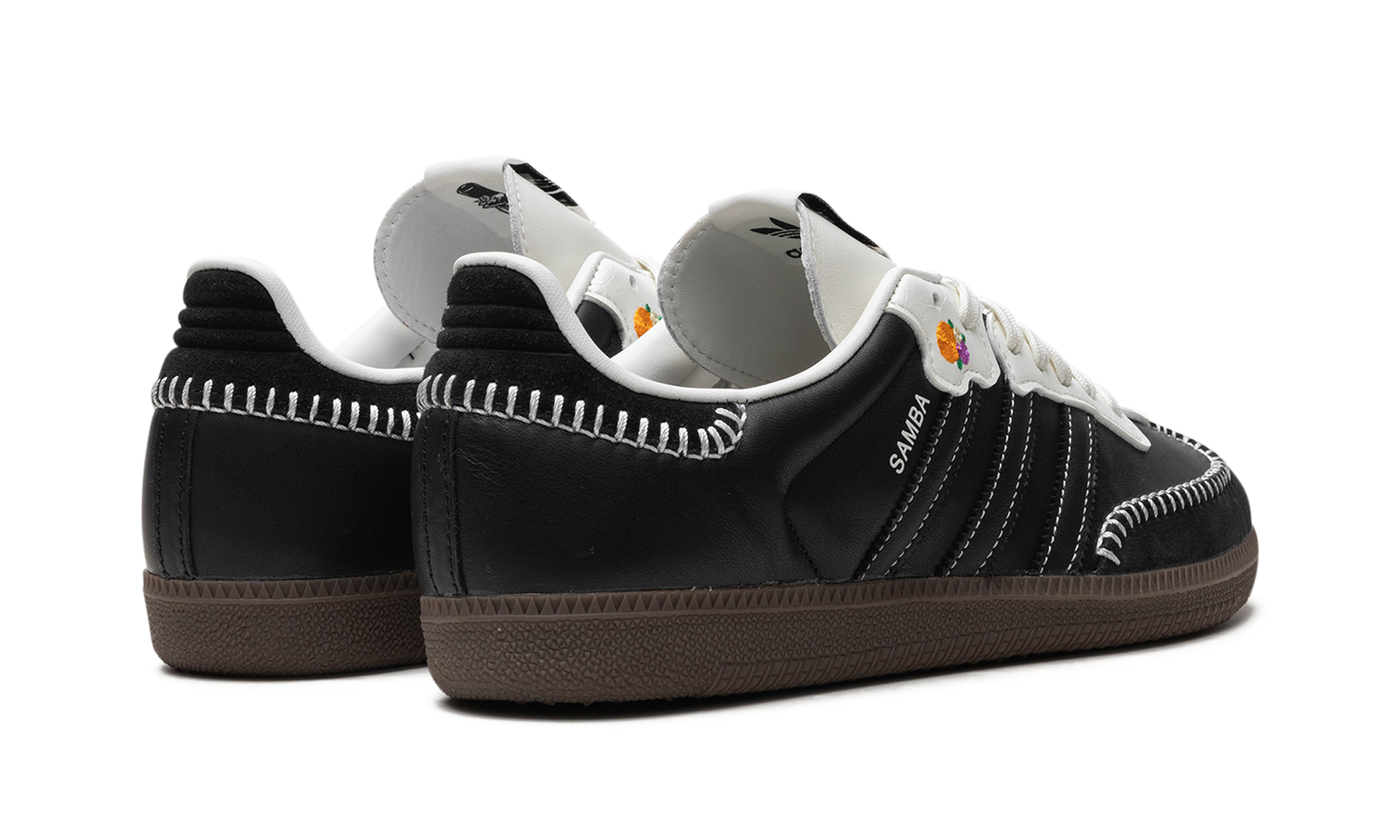 adidas samba og dia de muertos pack black+JI3932+diagnol right behind view