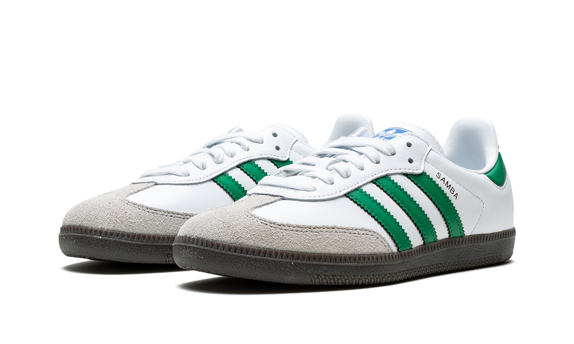 adidas samba og footwear white green+IG1024+diagnol left view
