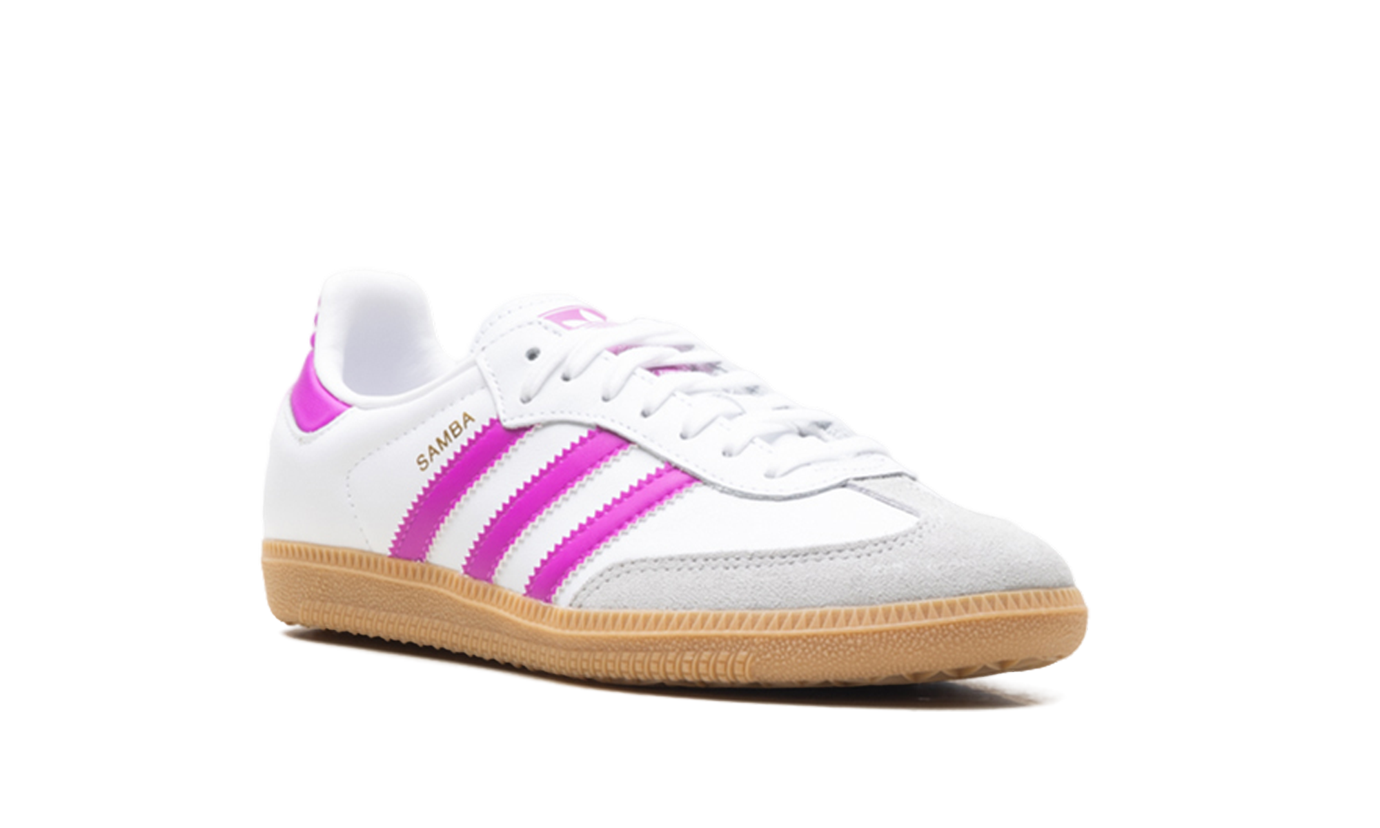 adidas samba og footwear white purple kids+IH2873+diagnol right view