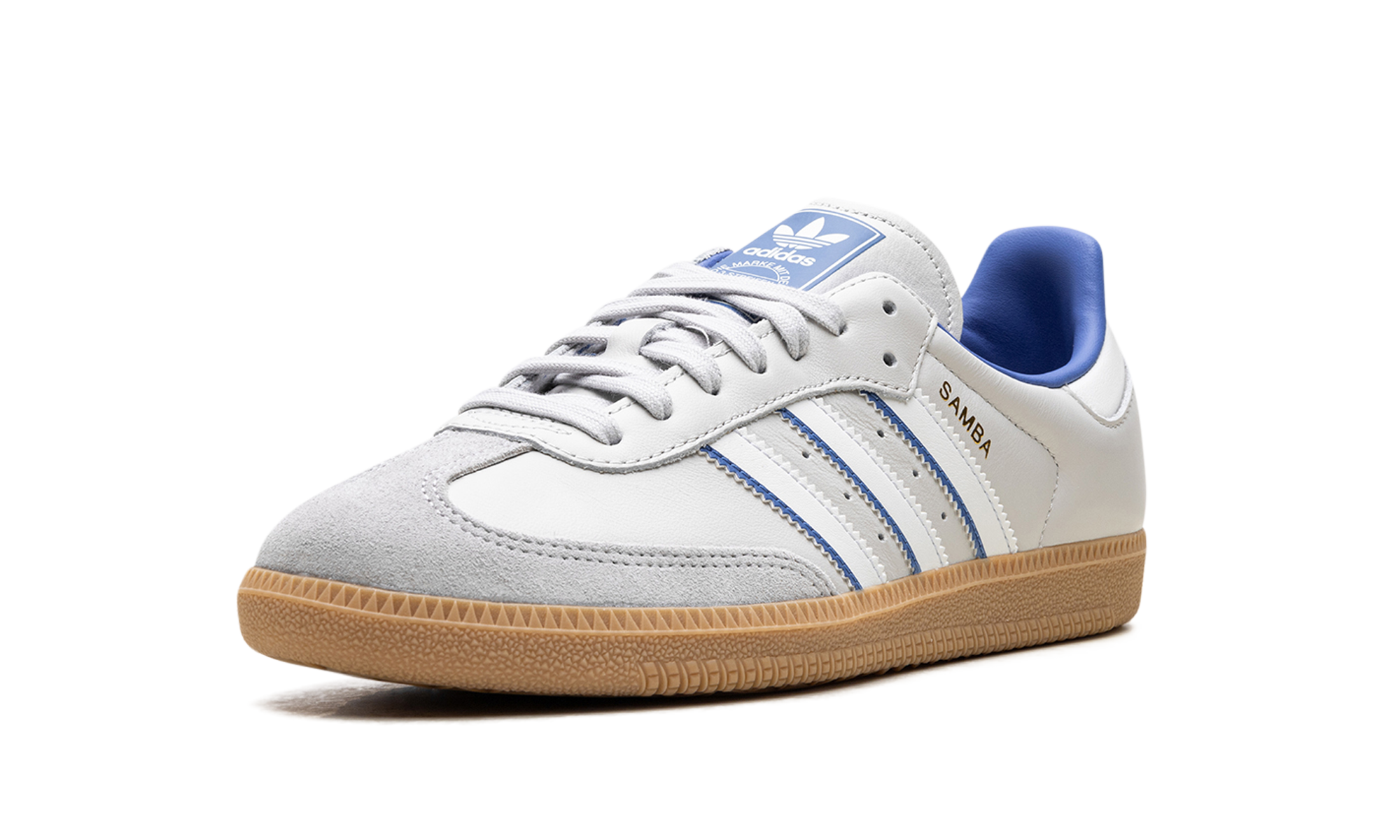 adidas samba og grey one blue+ID1478+left diagnol single view