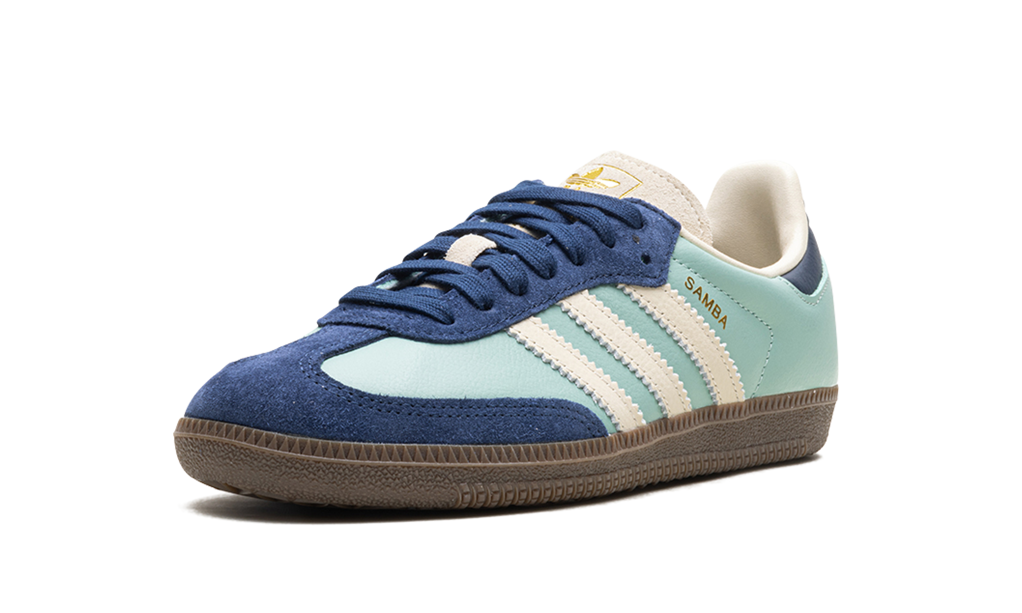 adidas samba og hazy green night indigo women s+JI4208+left diagnol single view