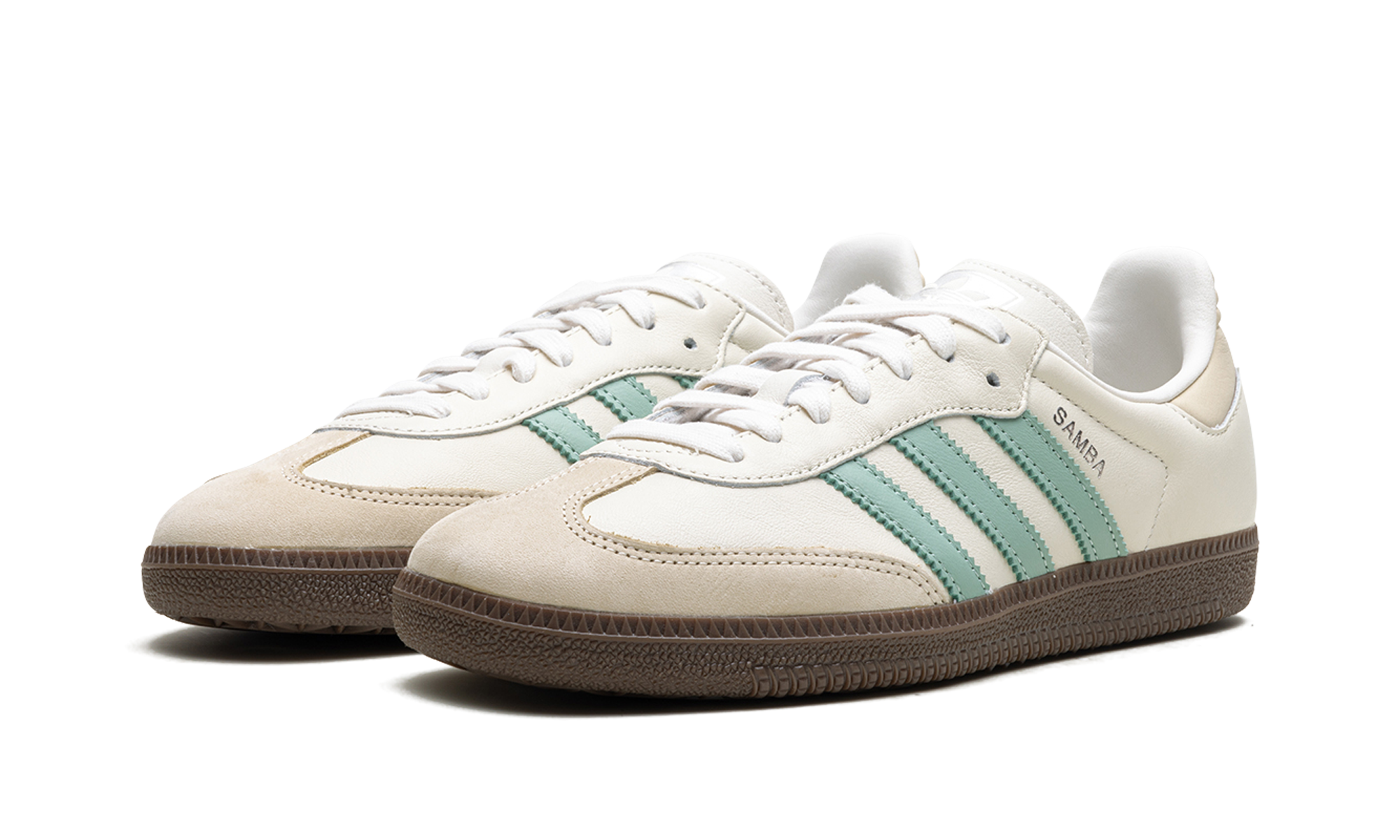 adidas samba og hazy green women s+IH2752+diagnol left view