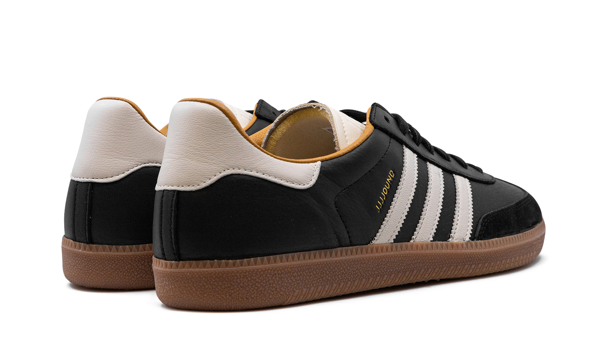 adidas samba og jjjjound black+ID8707+diagnol right behind view