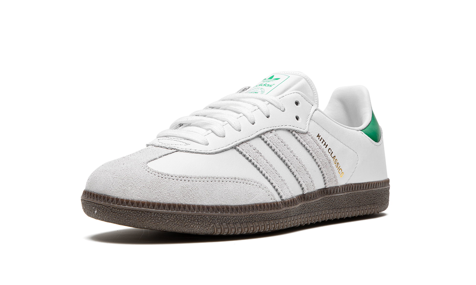 adidas samba og kith classics white green+FX5398+left diagnol single view