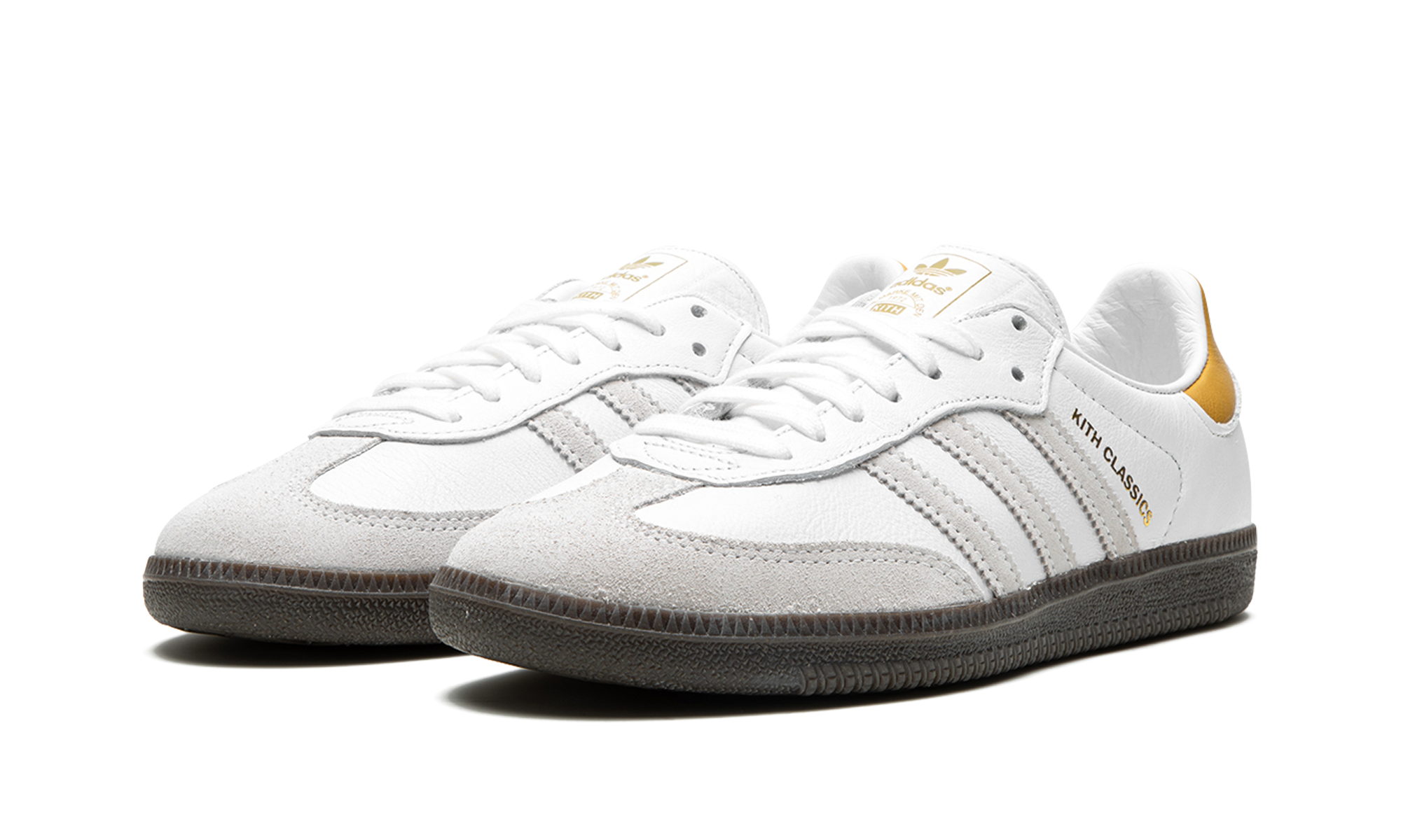 adidas samba og kith classics white mango+IE4800+diagnol left view