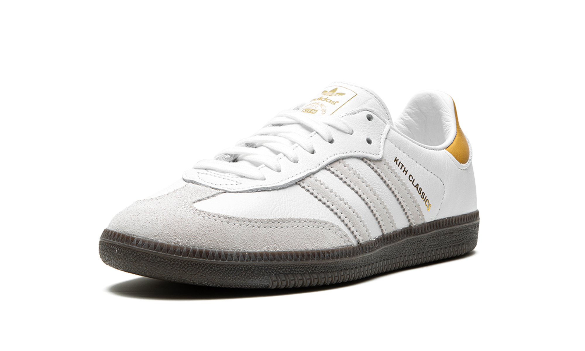 adidas samba og kith classics white mango+IE4800+left diagnol single view