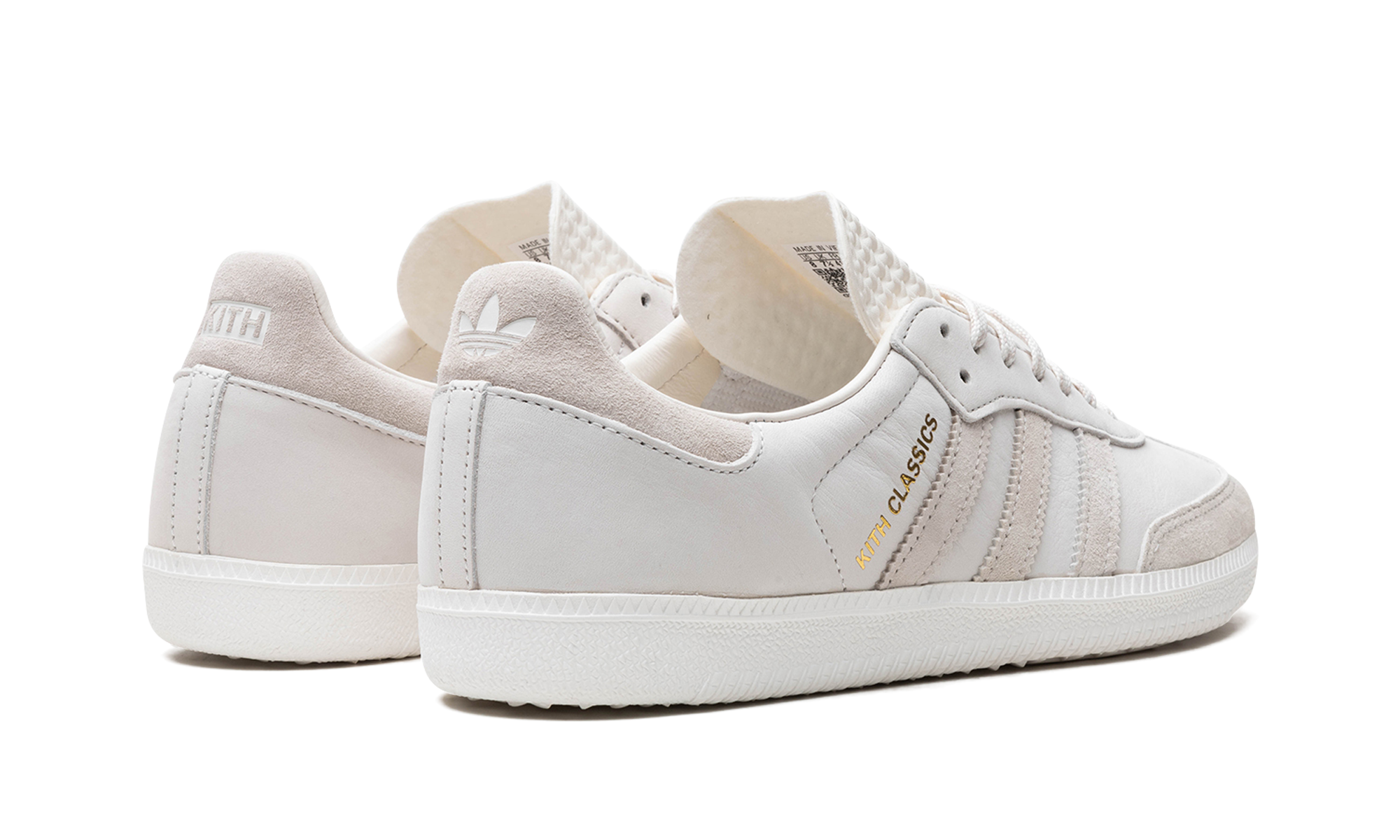 adidas samba og kith classics white orbit grey+IH0090+diagnol right behind view