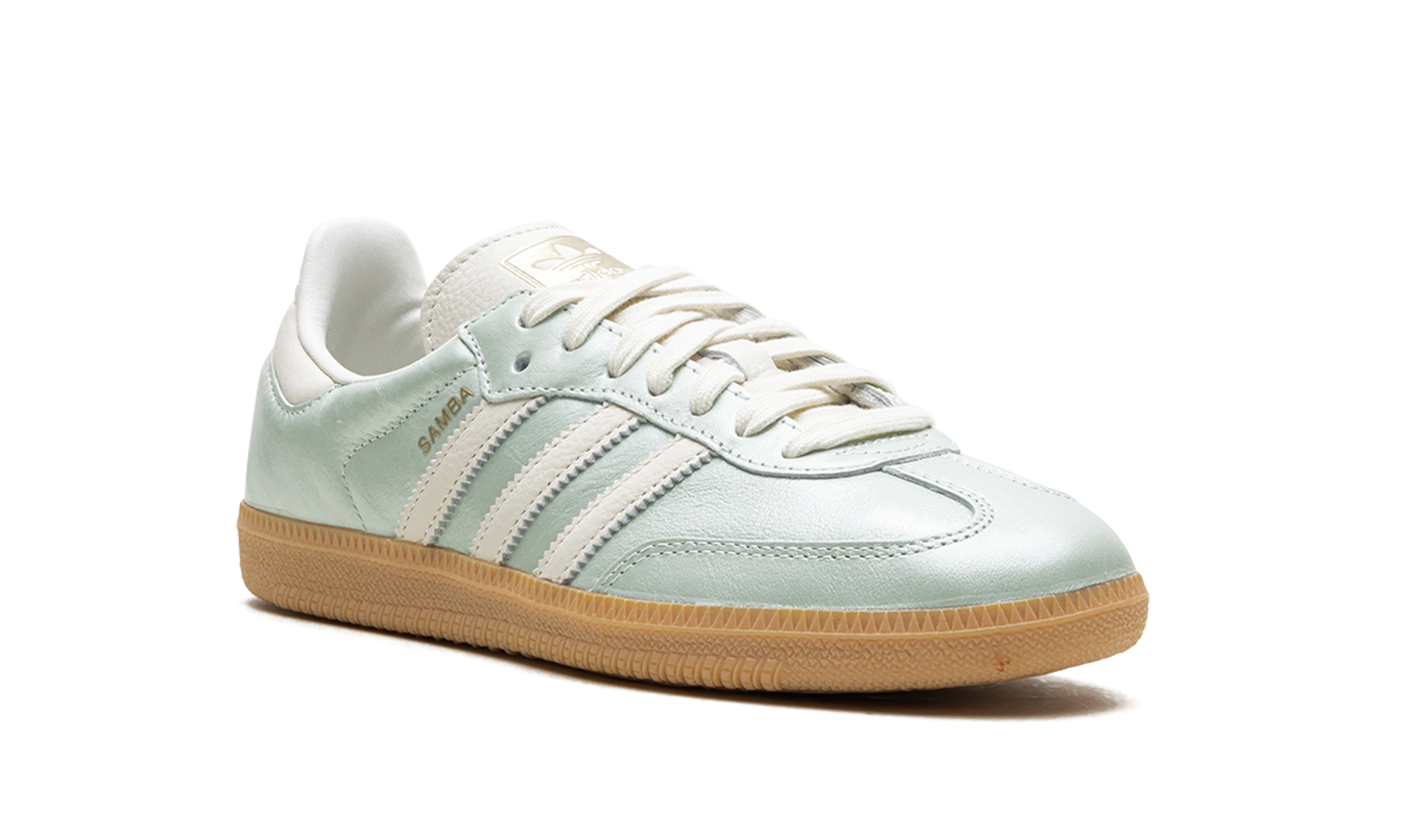 adidas samba og linen green metallic women s+IG1965+diagnol right view