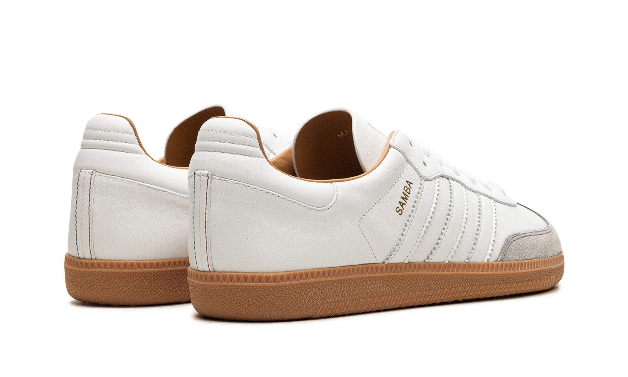 adidas samba og made in italy core white+ID2865+diagnol right behind view