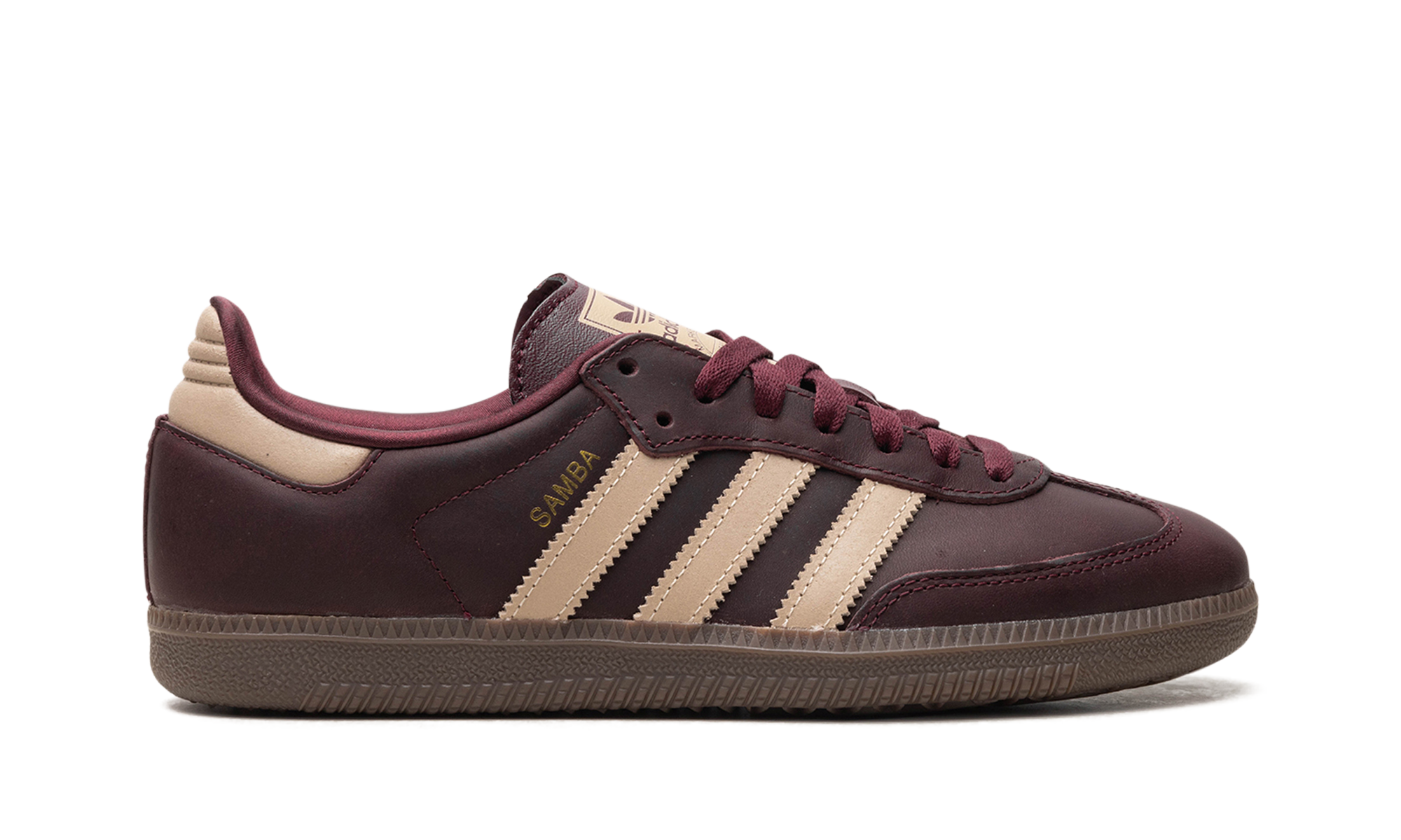 adidas samba og maroon crystal sand women s+IF7004+right view