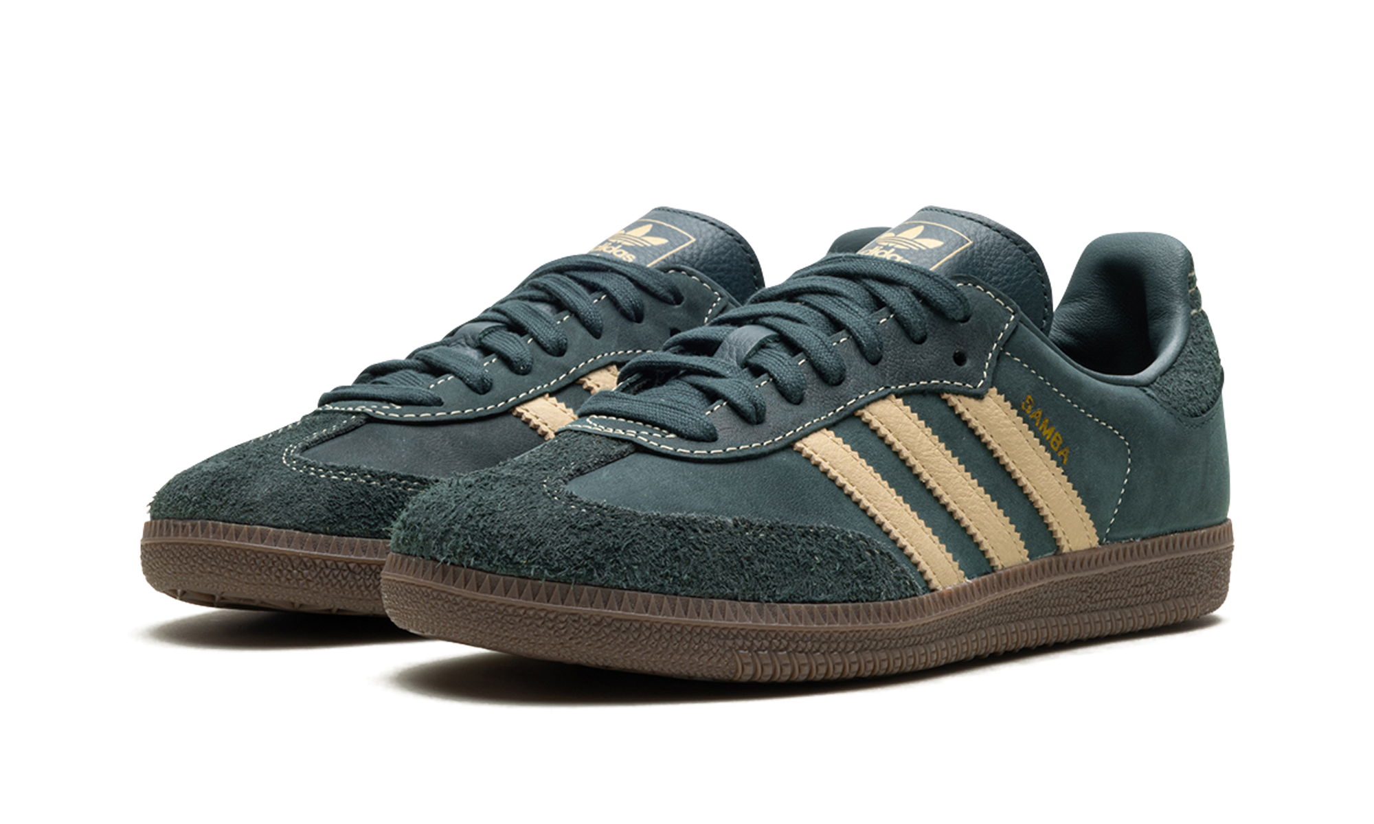 adidas samba og mineral green crystal sand women s+IG1986+diagnol left view