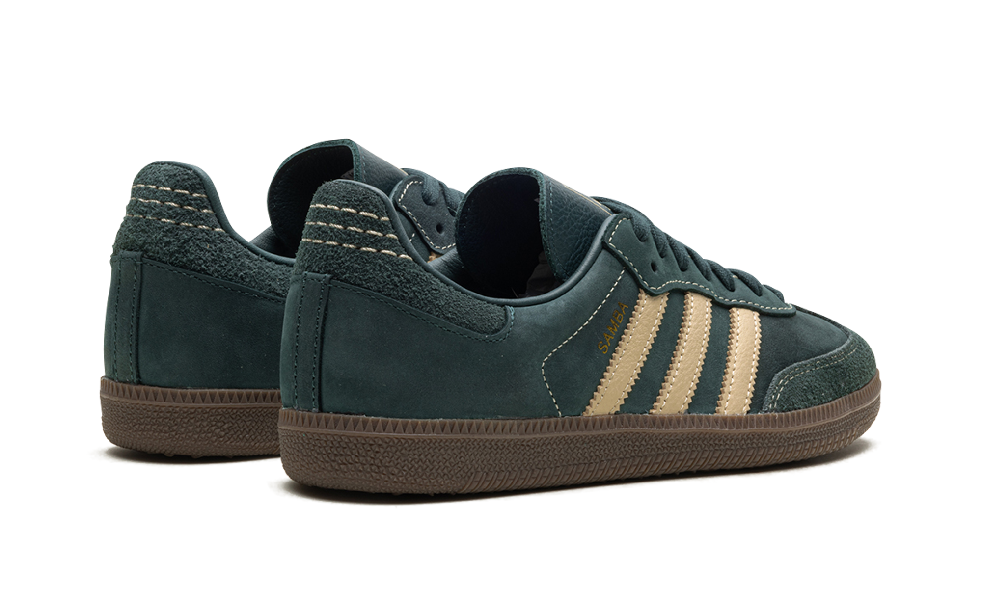 adidas samba og mineral green crystal sand women s+IG1986+diagnol right behind view