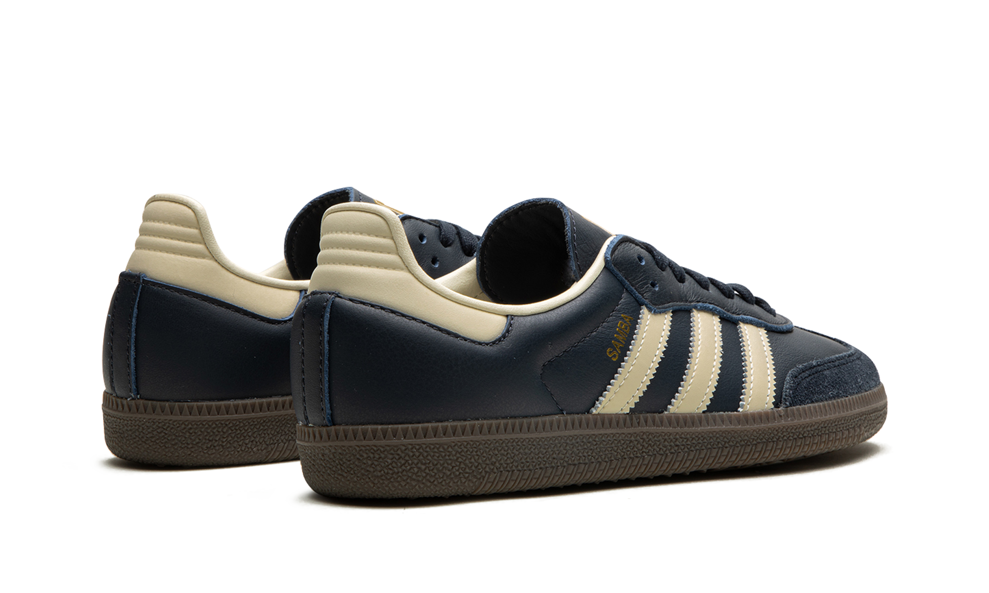 adidas samba og night navy gum+ID2056+diagnol right behind view