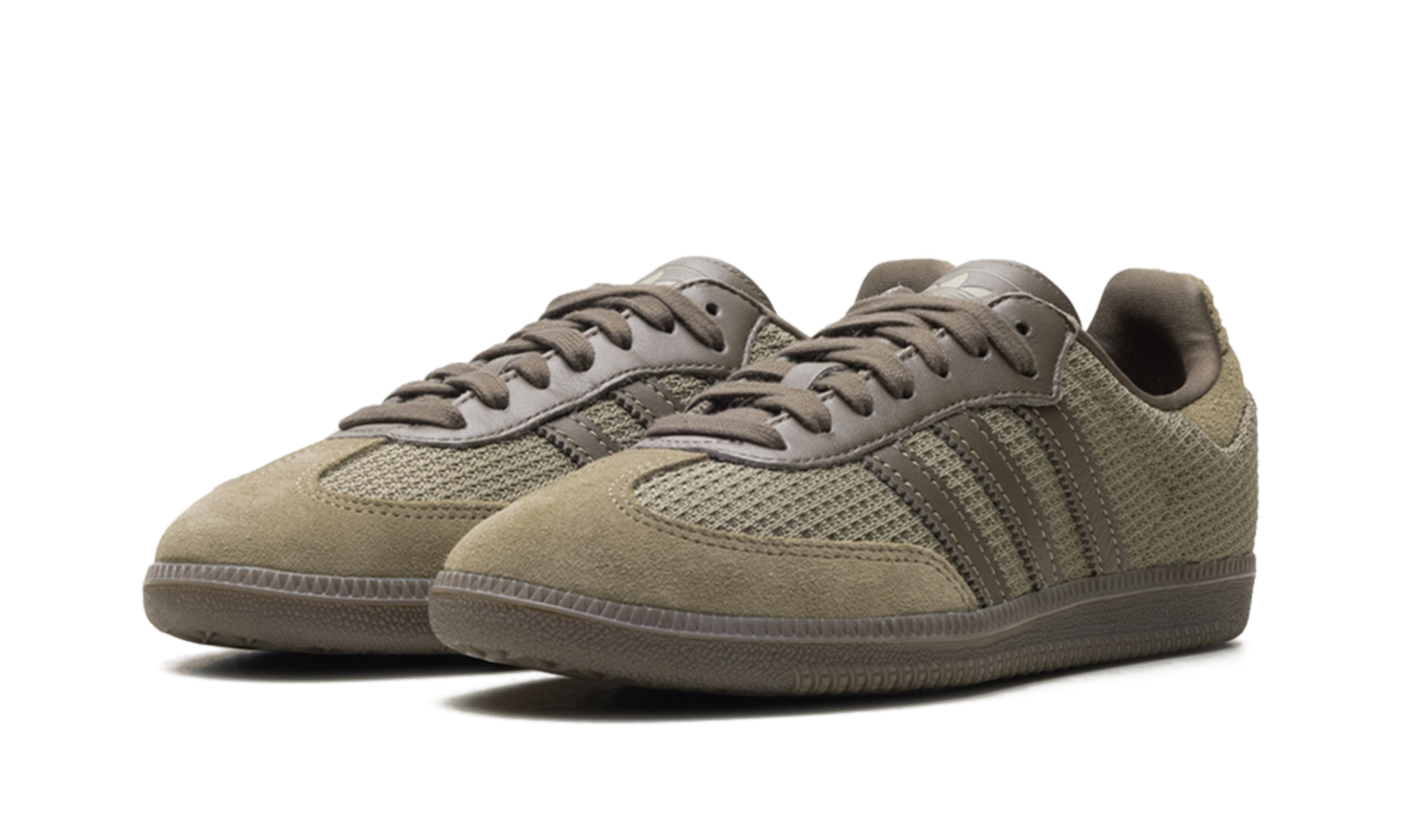 adidas samba og orbit green cargo brown+JR0885+diagnol left view