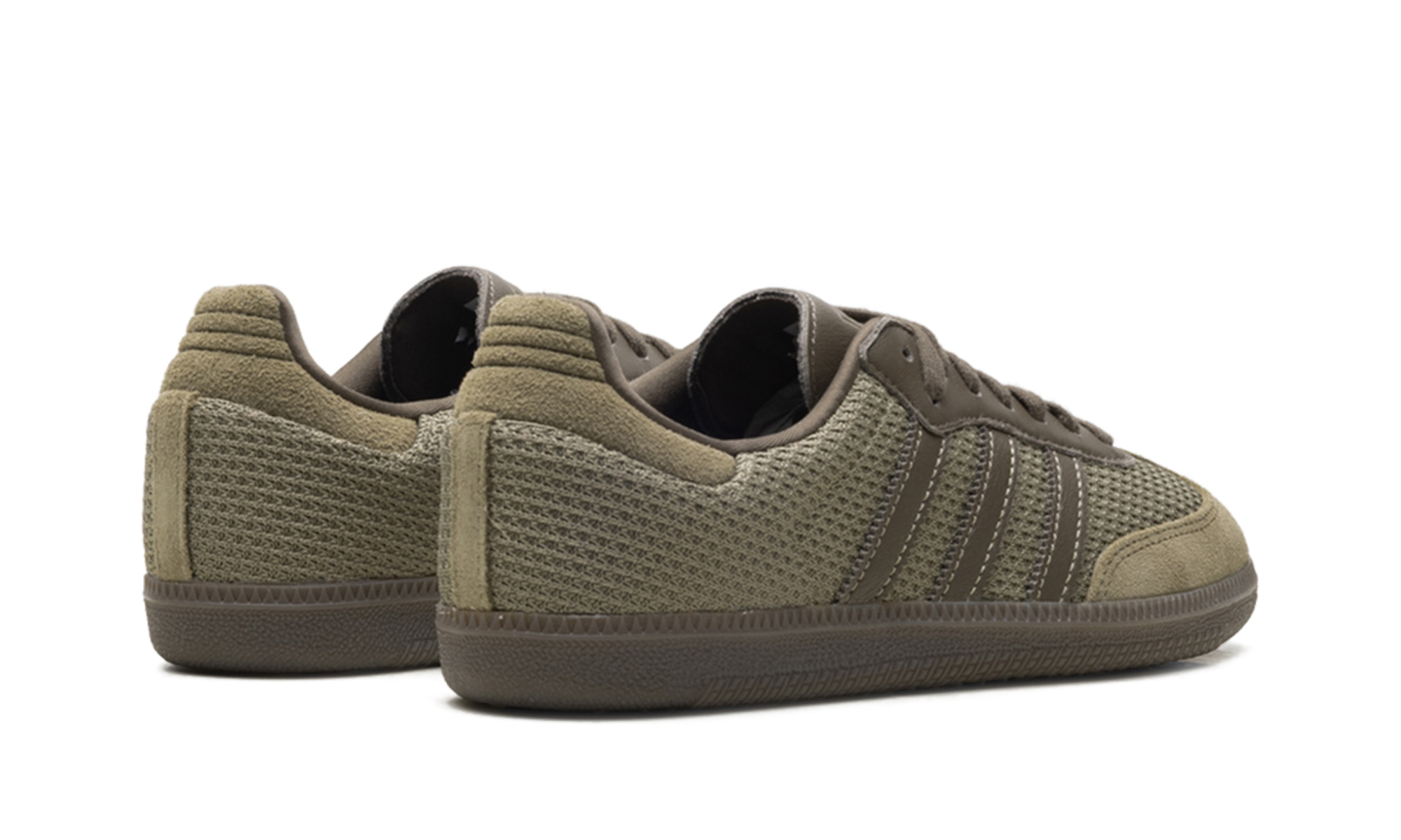 adidas samba og orbit green cargo brown+JR0885+diagnol right behind view
