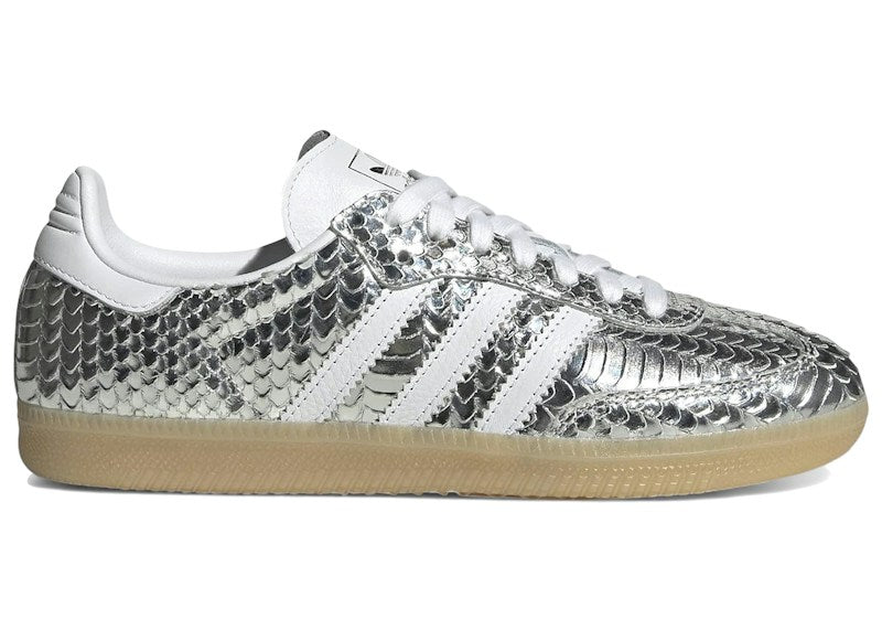 adidas Samba OG Patent Snakeskin Silver Metallic (Women's)