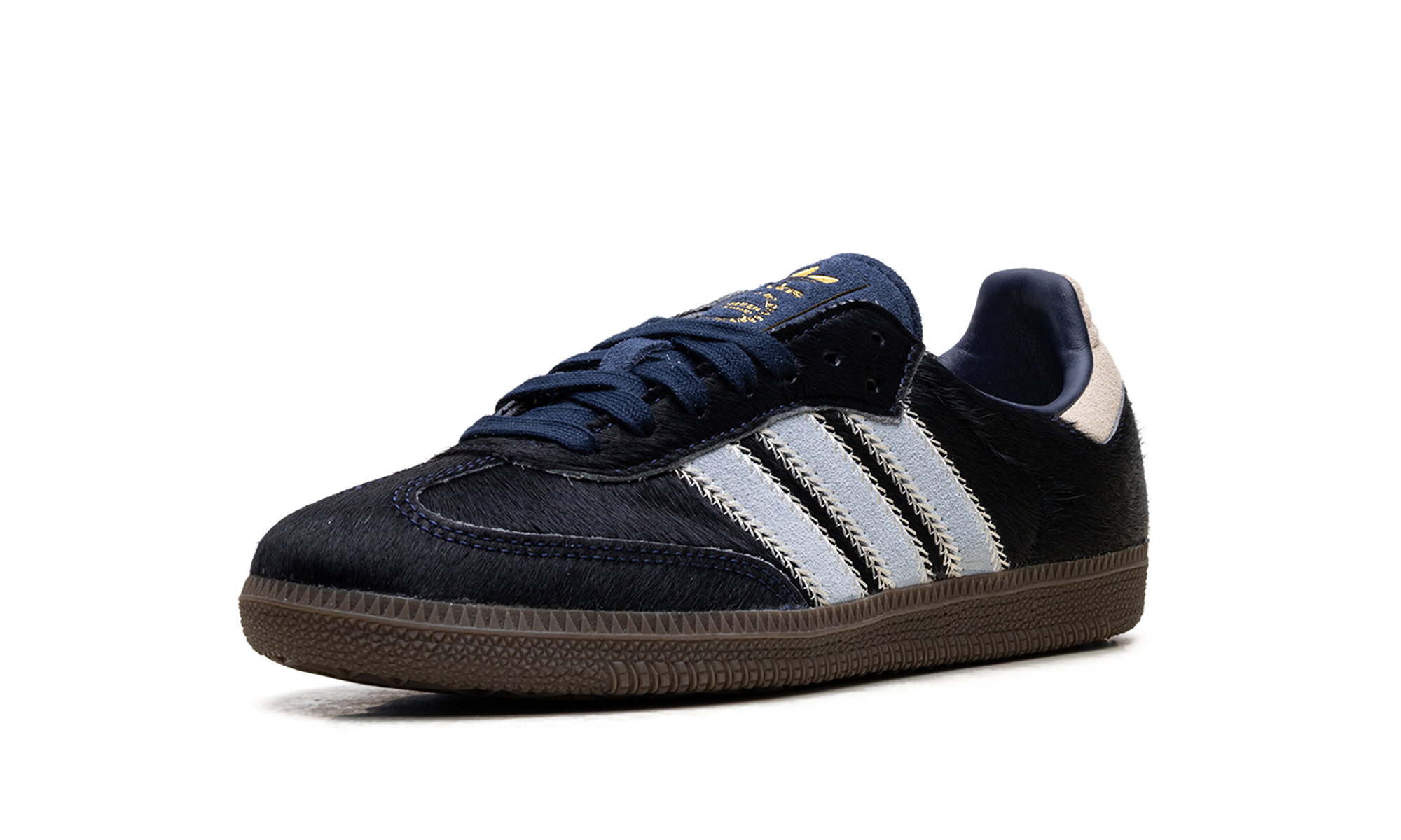 adidas samba og pony hair night indigo clear sky womens+JS3934+left diagnol single view
