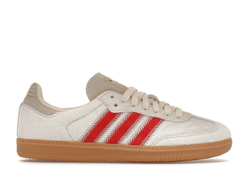 adidas Samba OG Pony Hair Wonder Beige Better Scarlet (Women's)