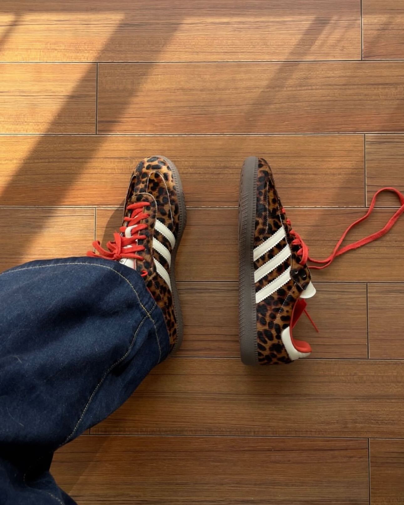 adidas Samba OG Preloved Red Leopard (Women's), Lifestyle View 4, SKU JI2734