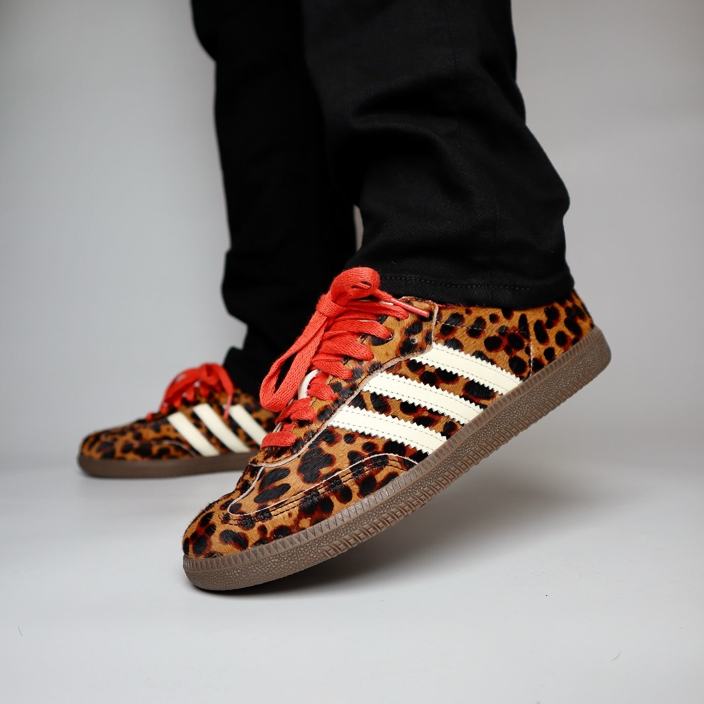 adidas Samba OG Preloved Red Leopard (Women's), Lifestyle View 3, SKU JI2734