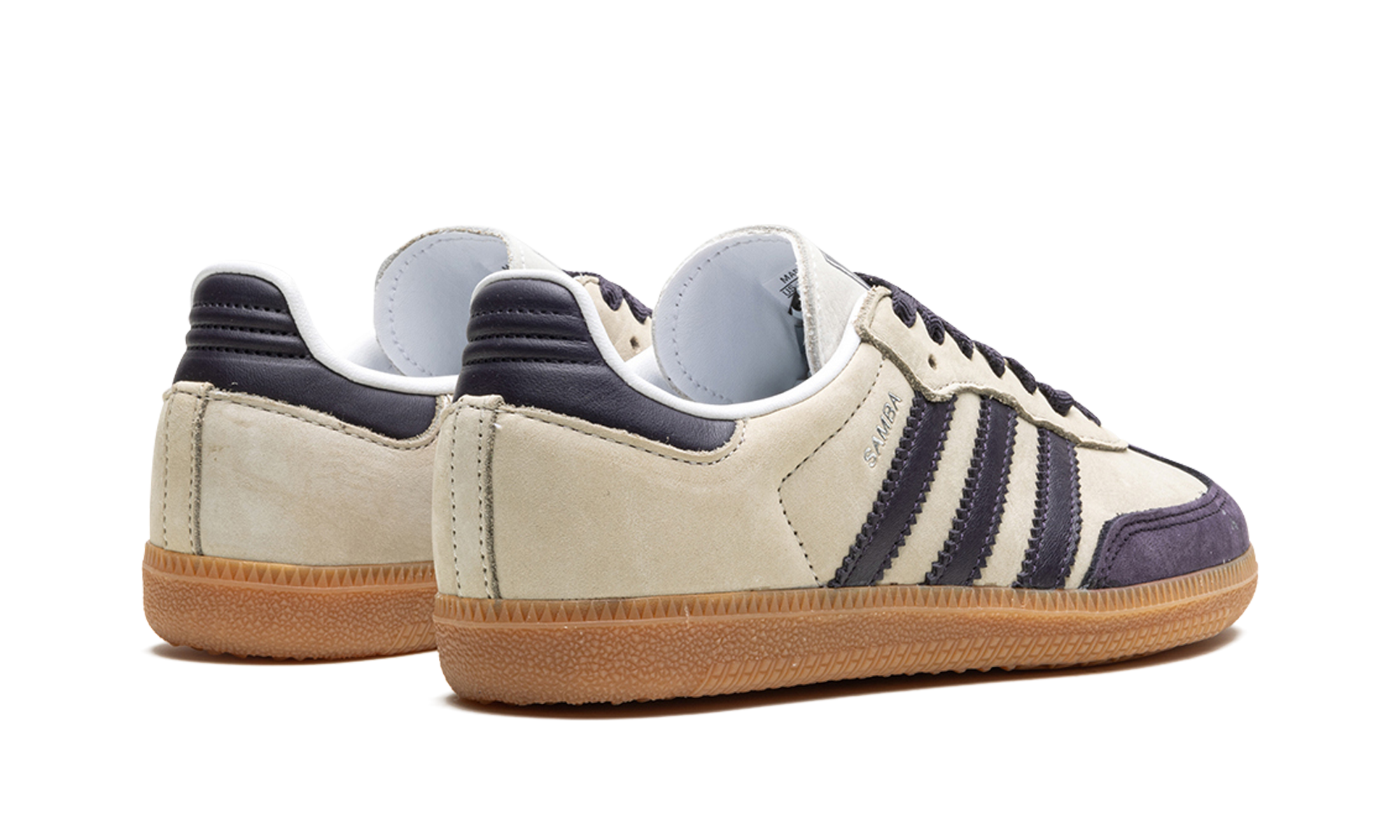 adidas samba og putty grey black women s+IE5835+diagnol right behind view