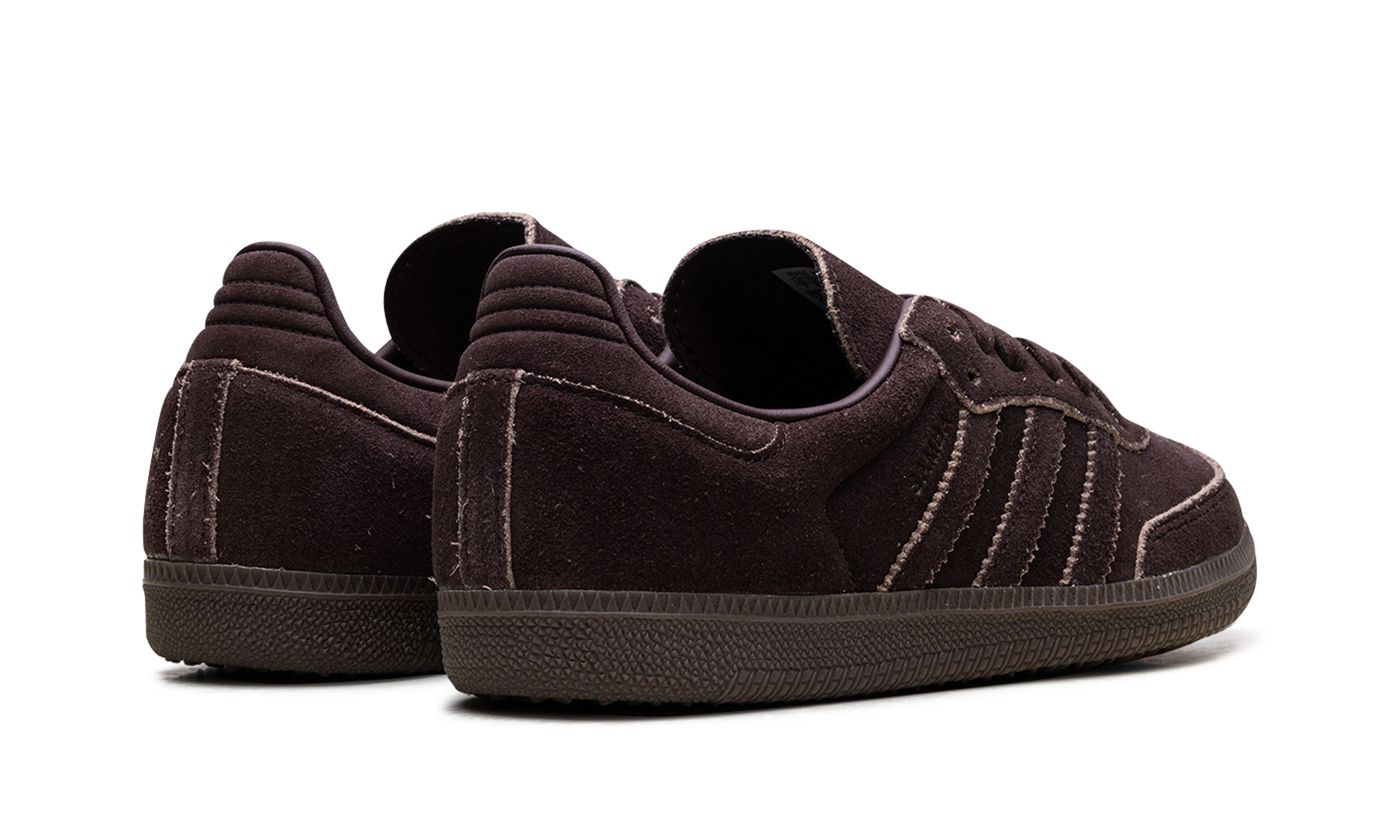 adidas samba og shadow brown+JI3211+diagnol right behind view