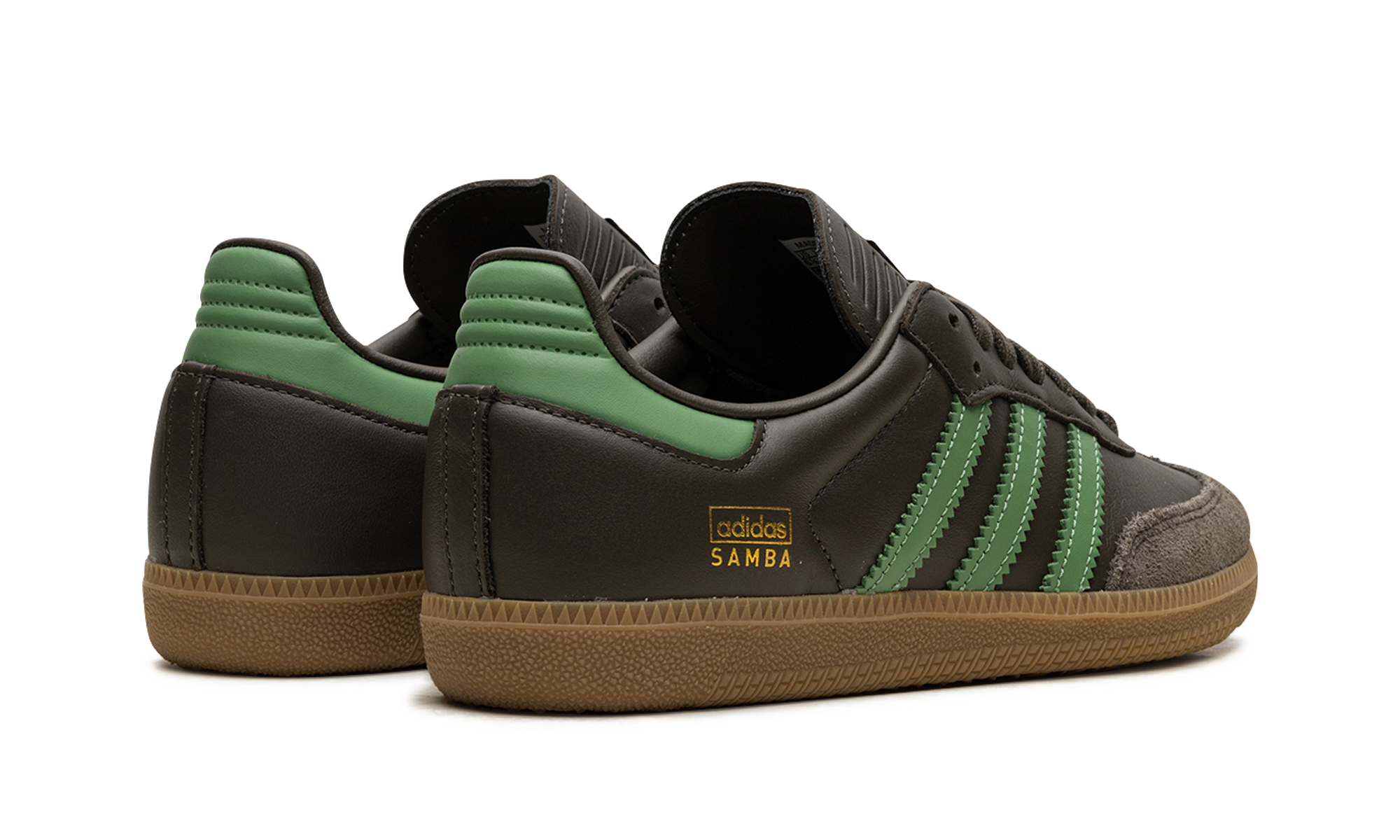 adidas samba og shadow olive preloved green+IG6175+diagnol right behind view