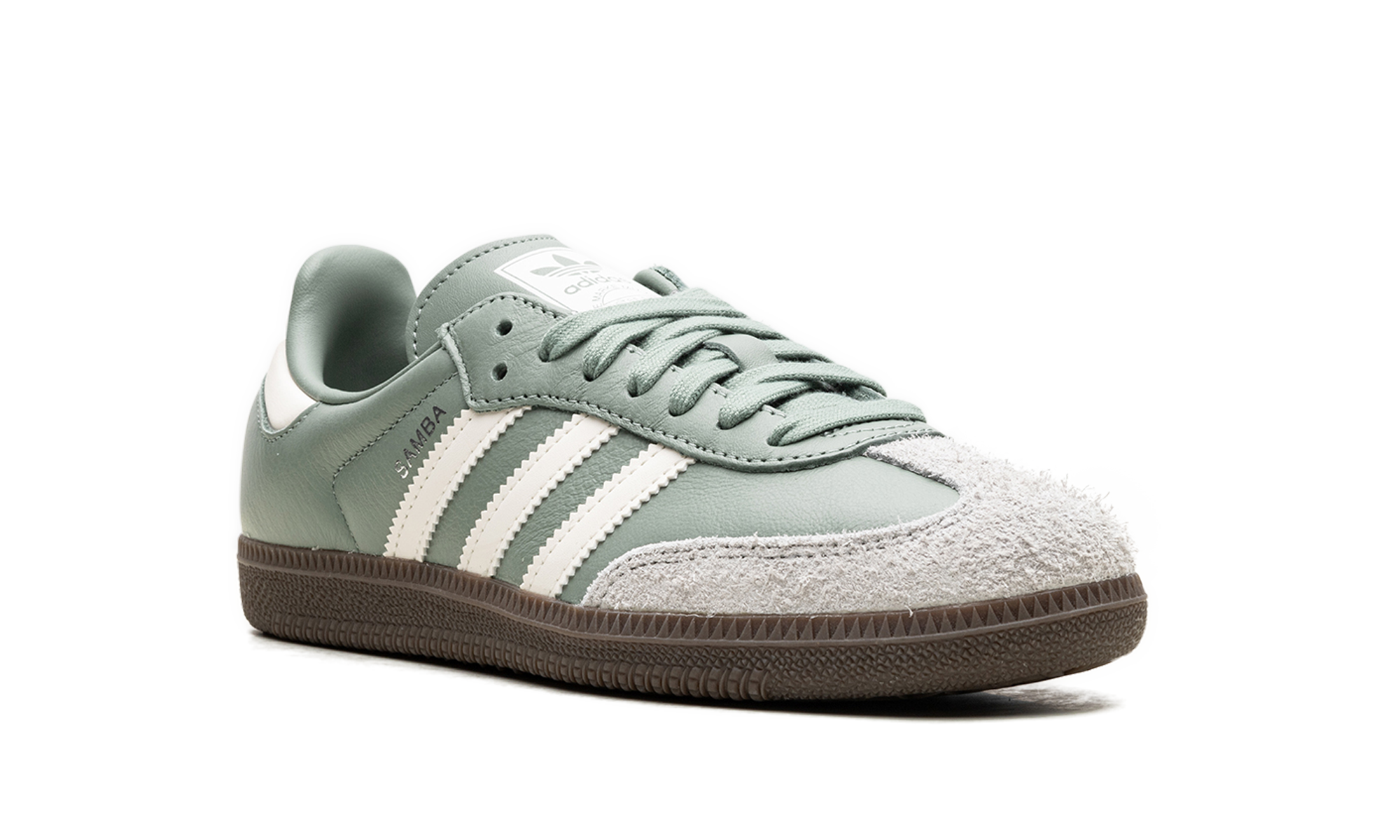 adidas samba og silver green chalk white+JI1866+diagnol right view