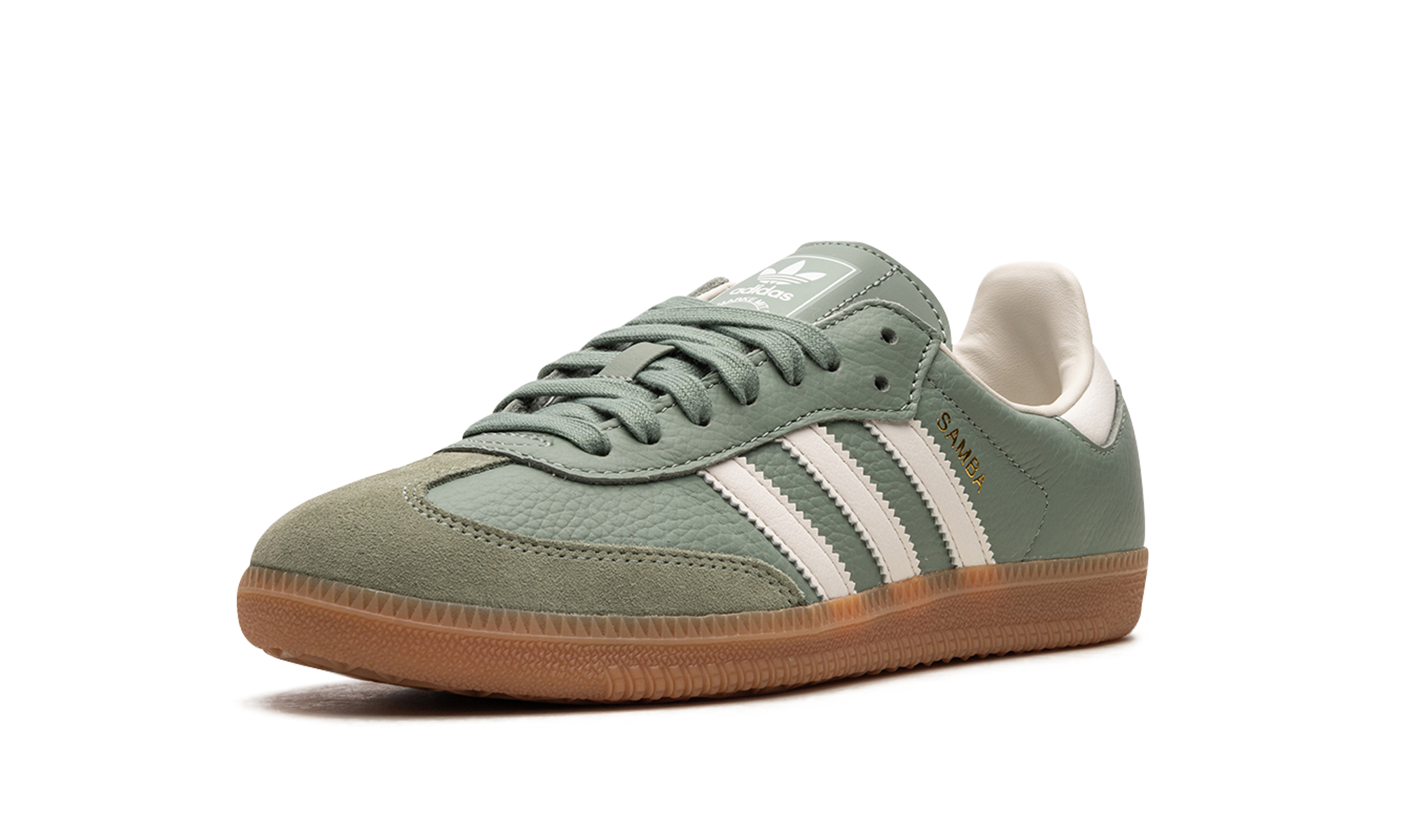 adidas samba og silver green women s+IE7011+left diagnol single view