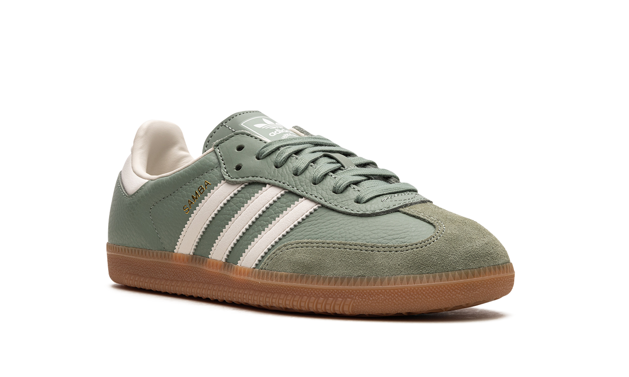 adidas samba og silver green women s+IE7011+diagnol right view