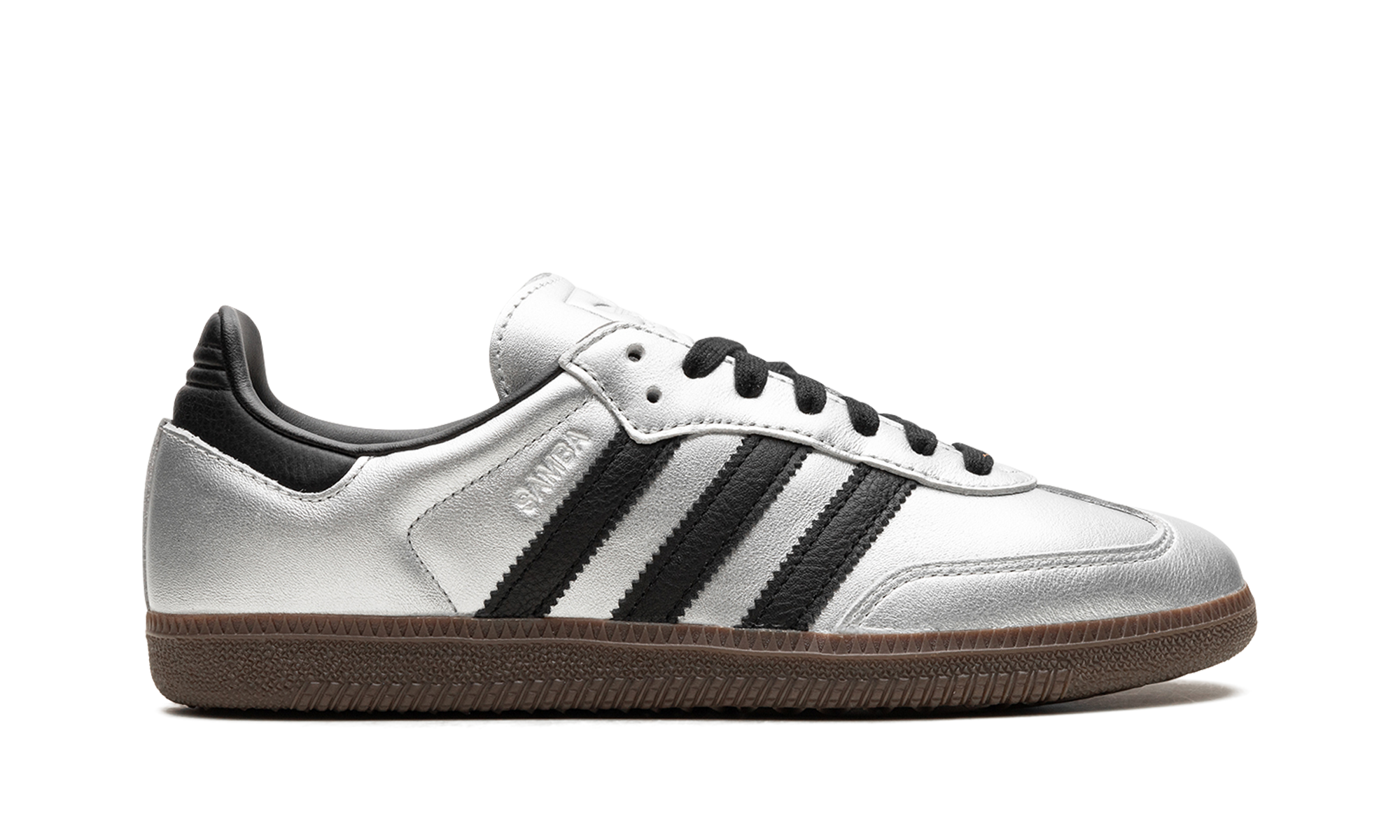 adidas samba og silver metallic black gum women s+JI4218+right view