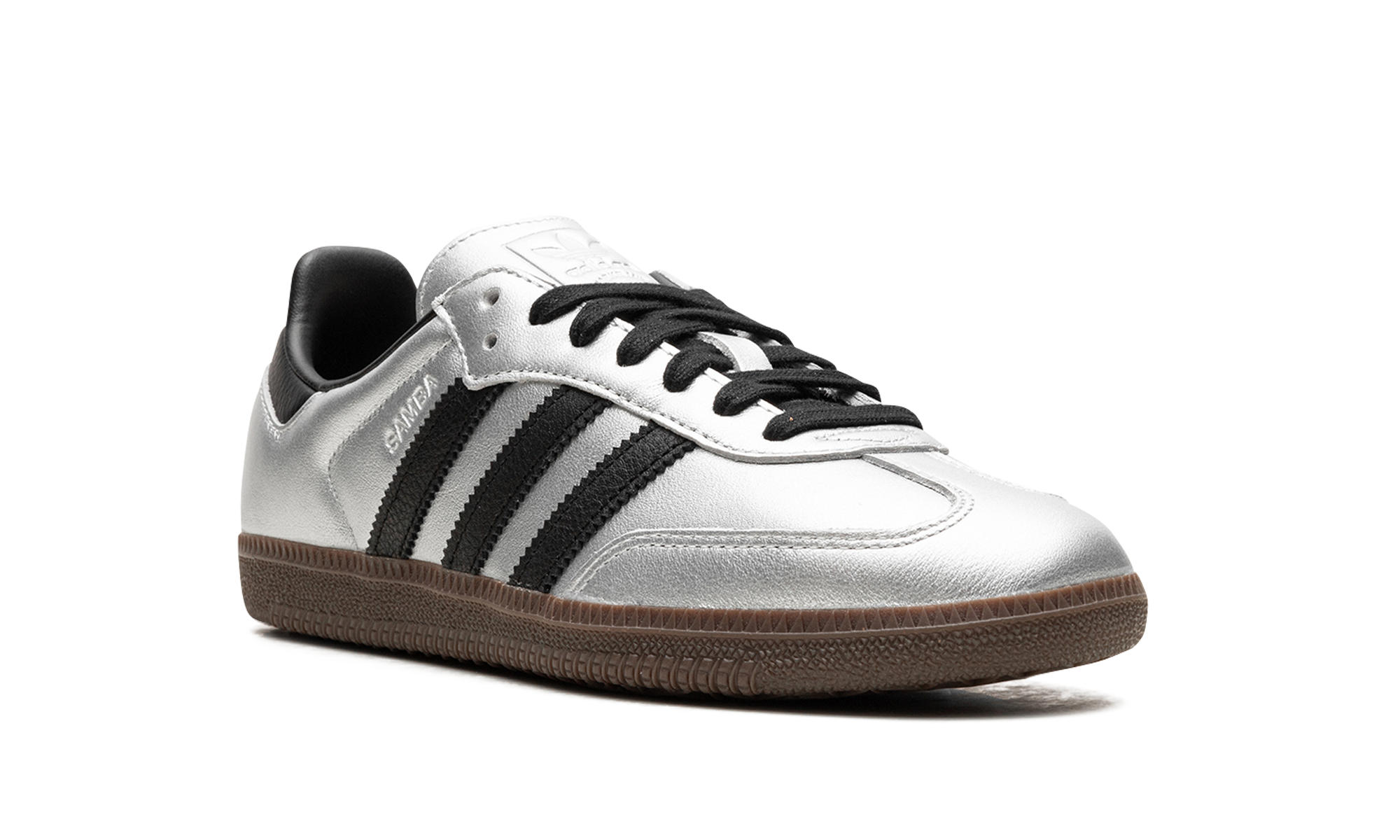 adidas samba og silver metallic black gum women s+JI4218+diagnol right view