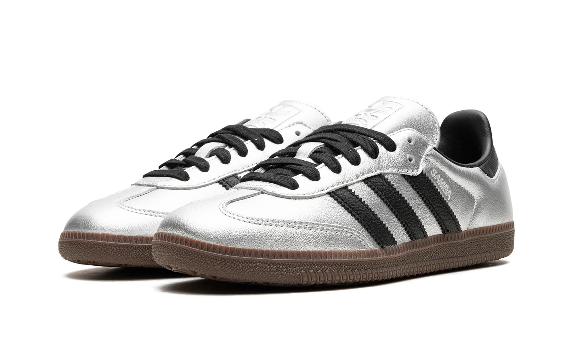 adidas samba og silver metallic black gum women s+JI4218+diagnol right view 2