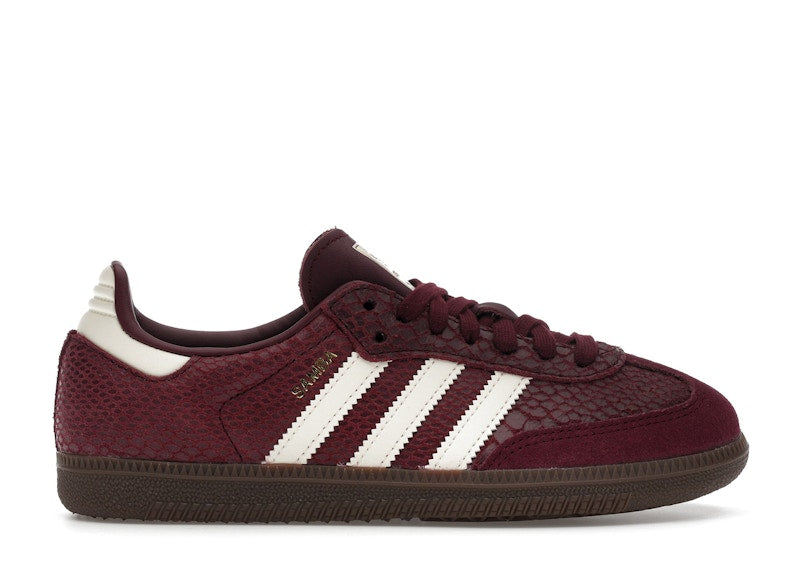adidas Samba OG Snakeskin Maroon Cream White (Women's)