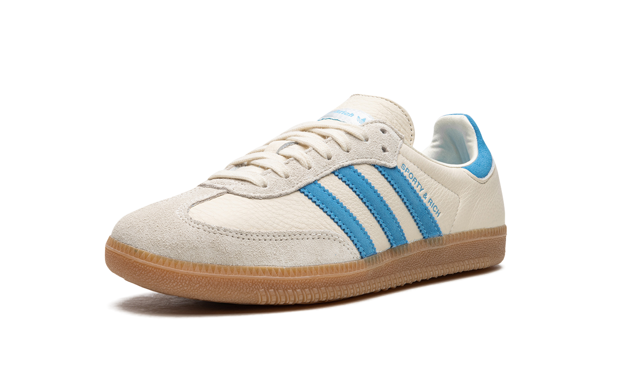 adidas samba og sporty rich cream blue+IE7096+left diagnol single view