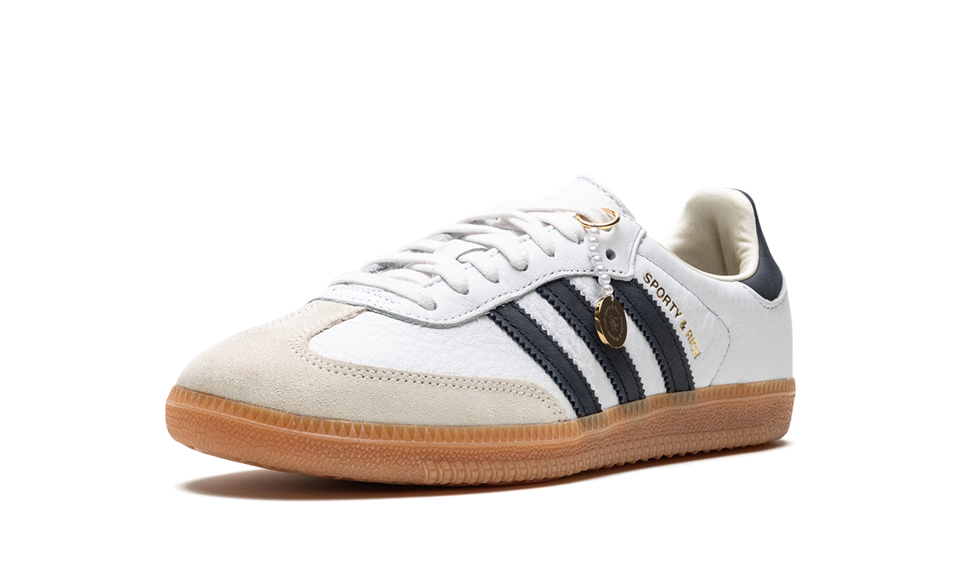 adidas samba og sporty rich white black+HP3354+left diagnol single view