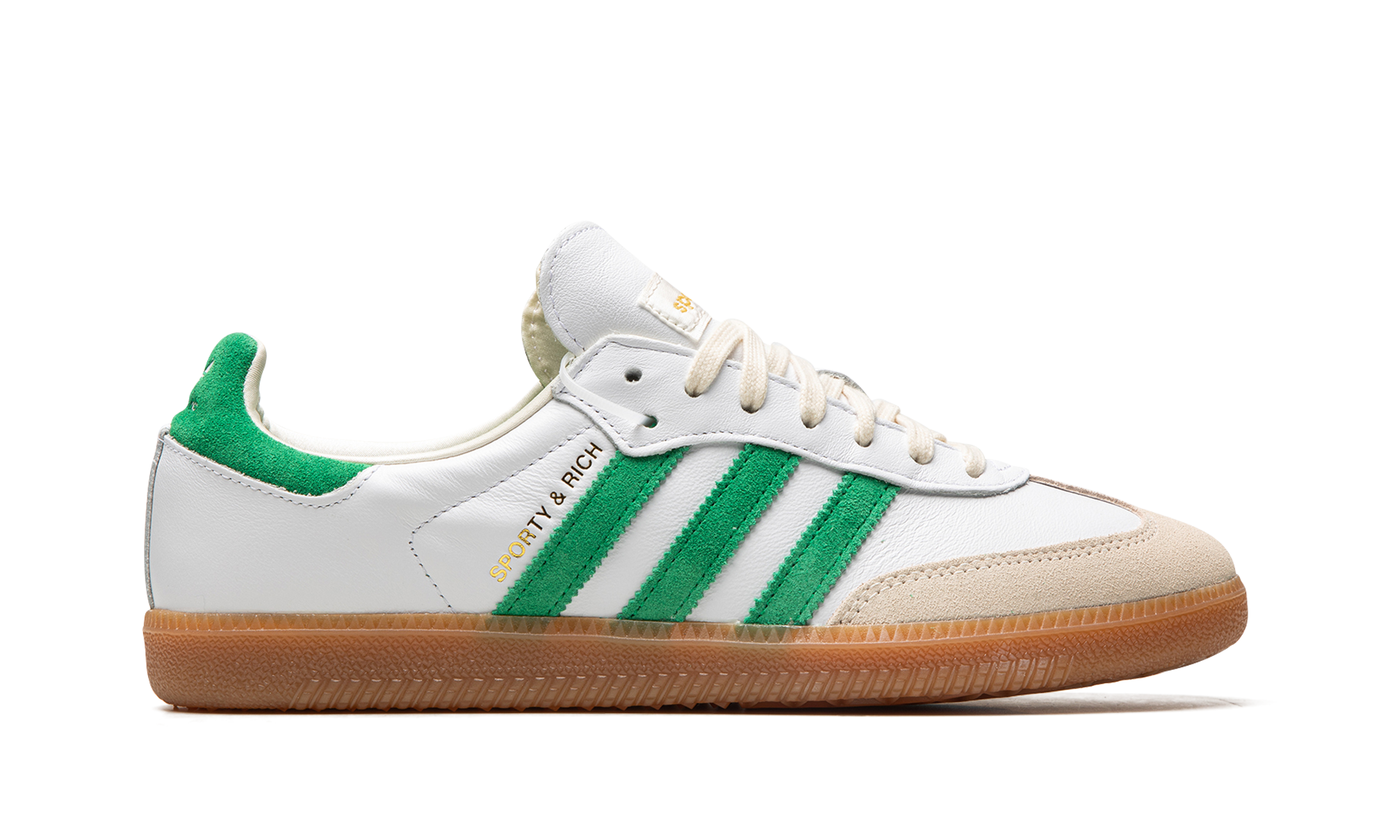 adidas samba og sporty rich white green+HQ6075+right view