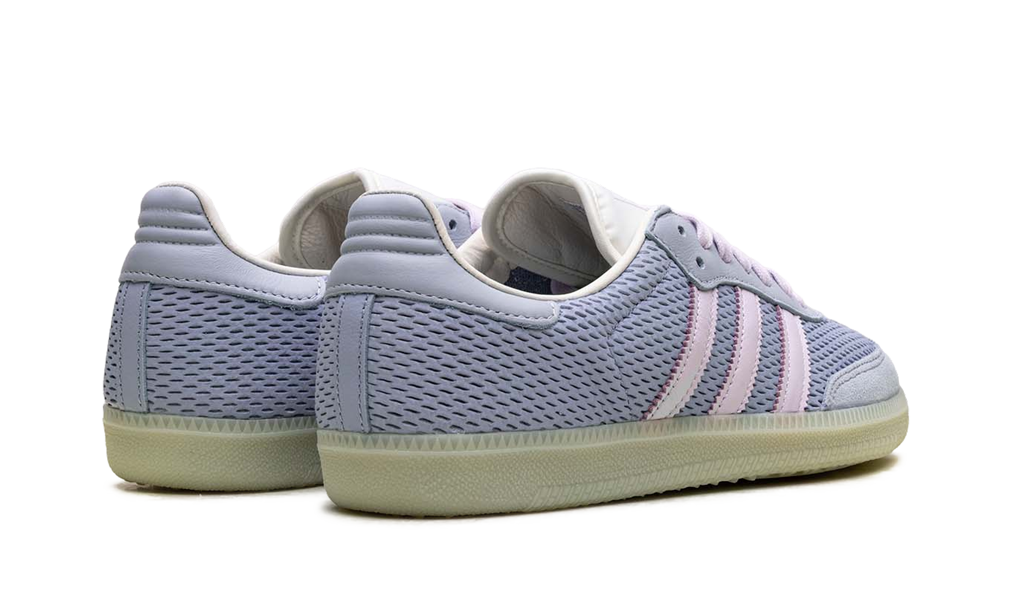 adidas samba og tactile blue ice lavender+JI3178+diagnol right behind view