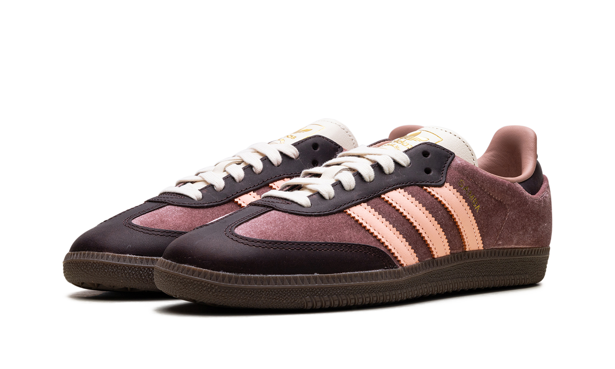 adidas samba og warm clay clear orange women s+JI2682+diagnol left view
