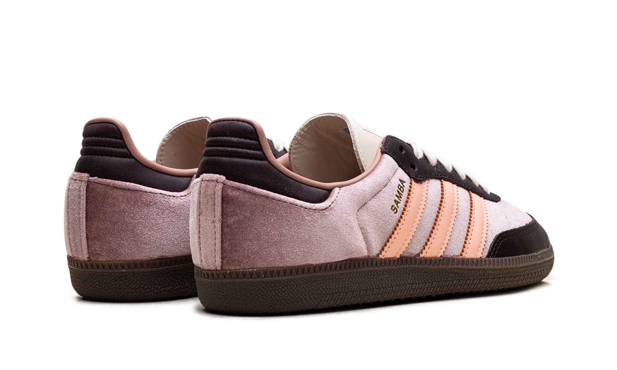 adidas samba og warm clay clear orange women s+JI2682+diagnol right behind view