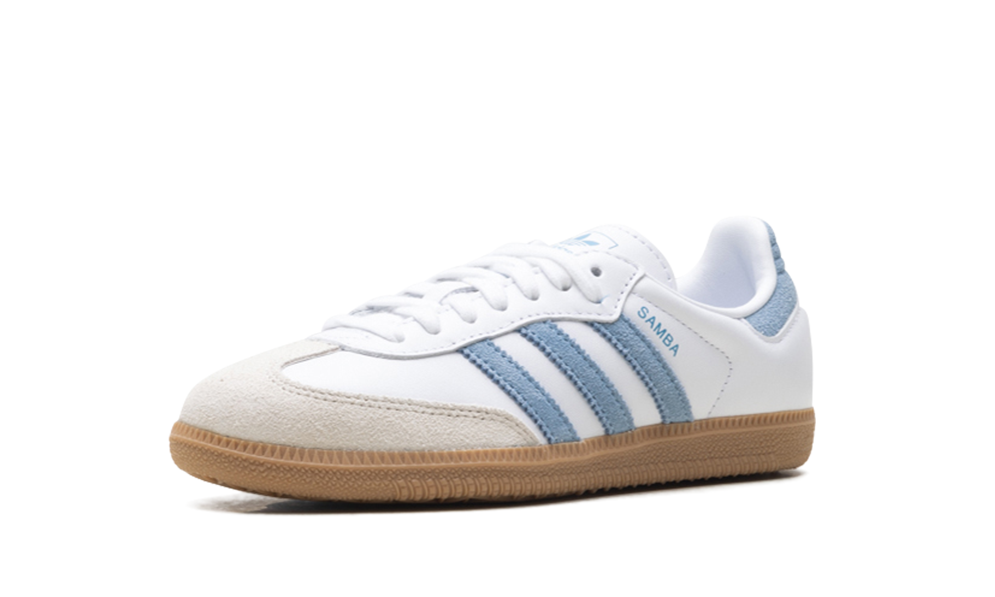 adidas samba og white alumina ash blue women s+JS1391+left diagnol single view