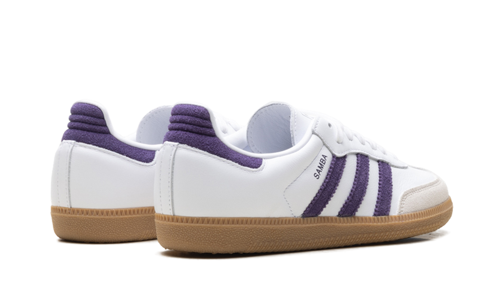 adidas samba og white alumina aurora plum womens+JS1392+diagnol right behind view