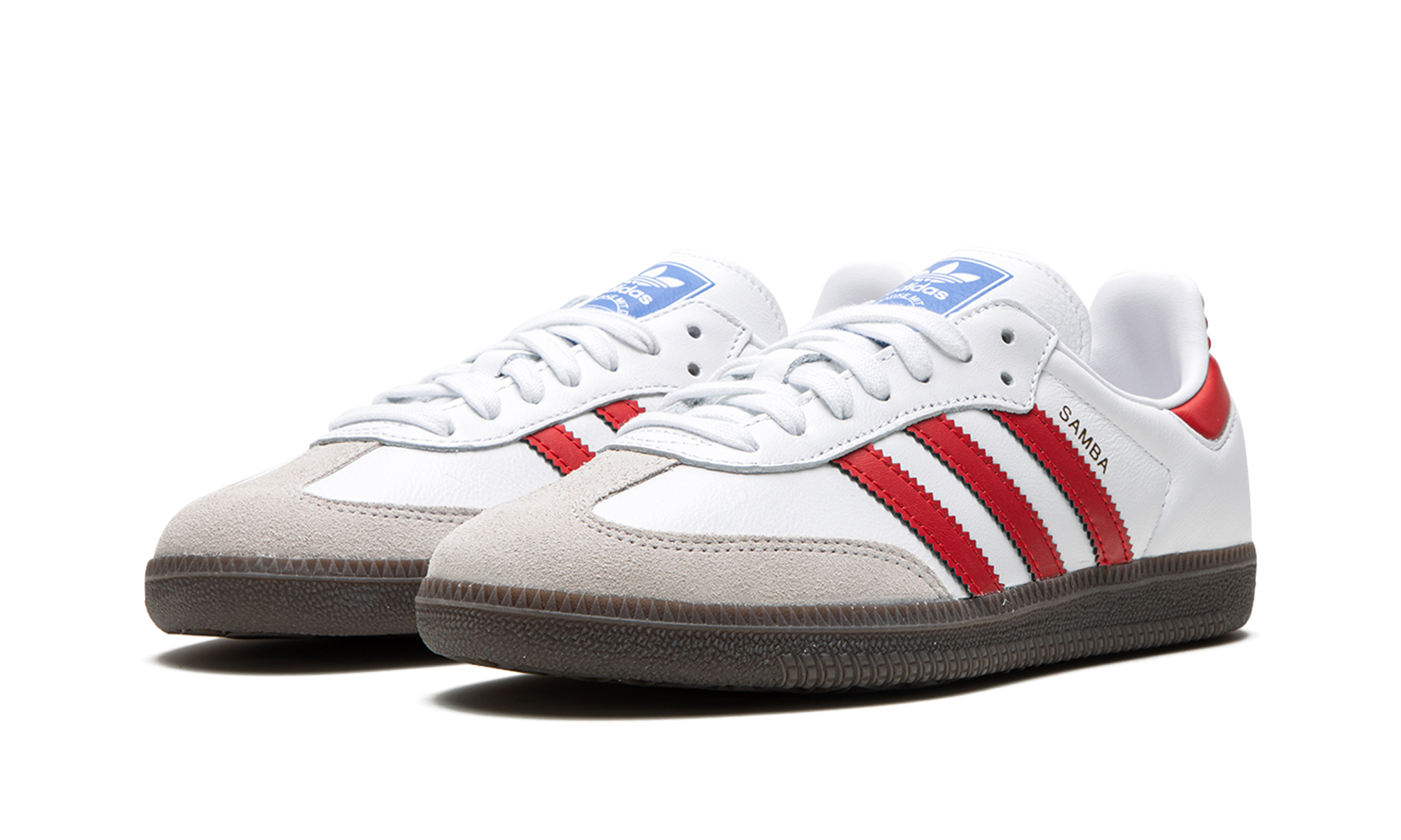 adidas samba og white better scarlet+IG1025+diagnol left view