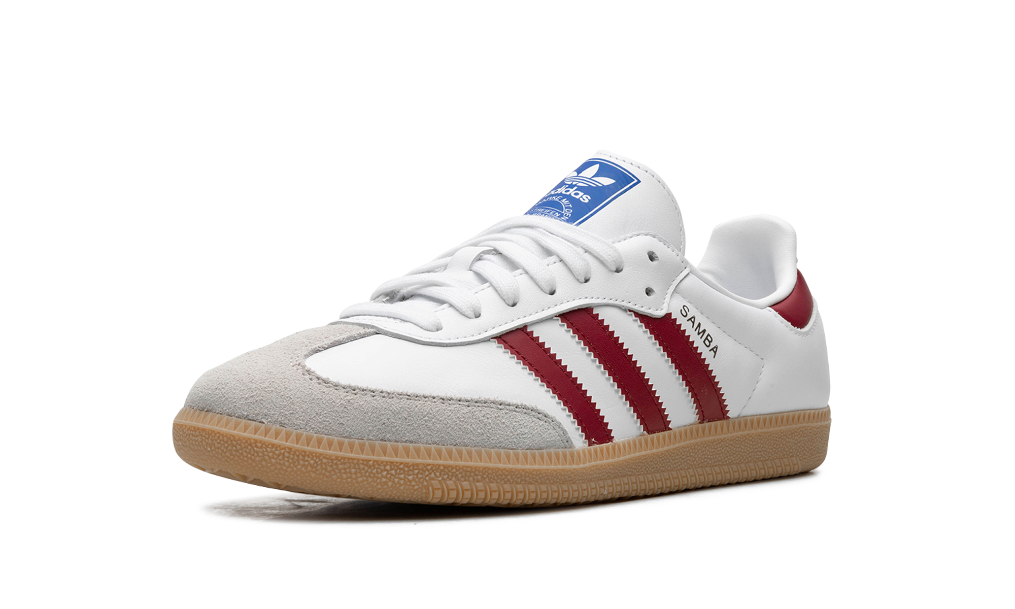 adidas samba og white burgundy gum+IF3813+left diagnol single view
