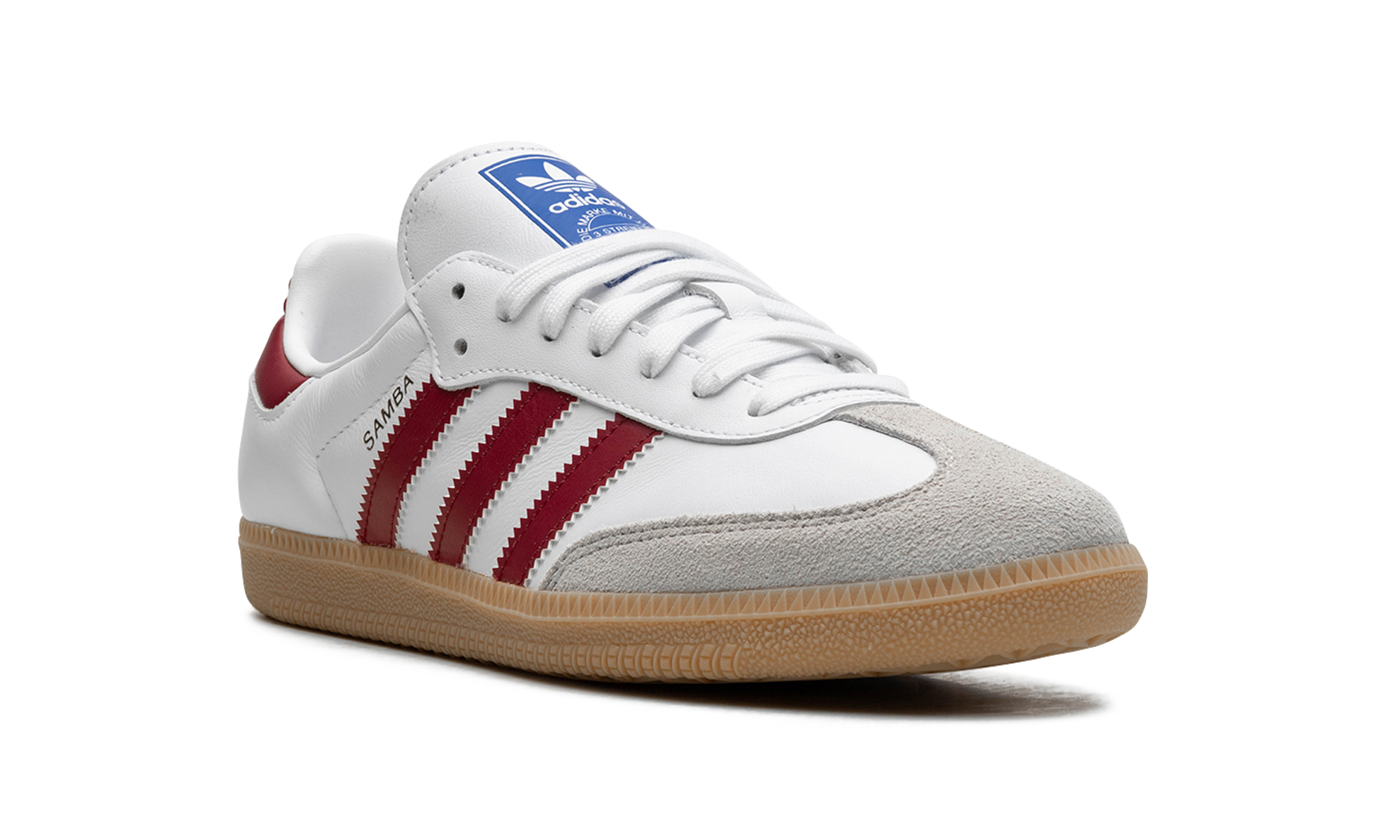 adidas samba og white burgundy gum+IF3813+diagnol right view