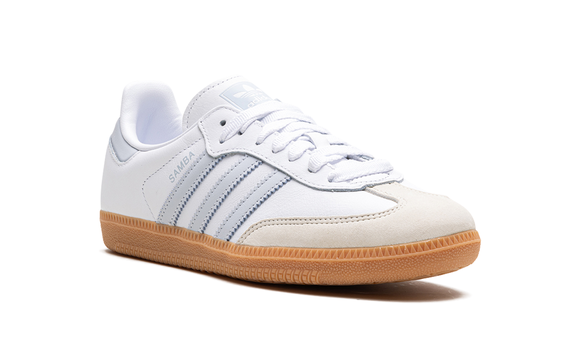 adidas samba og white halo blue gum women s+IE0877+diagnol right view