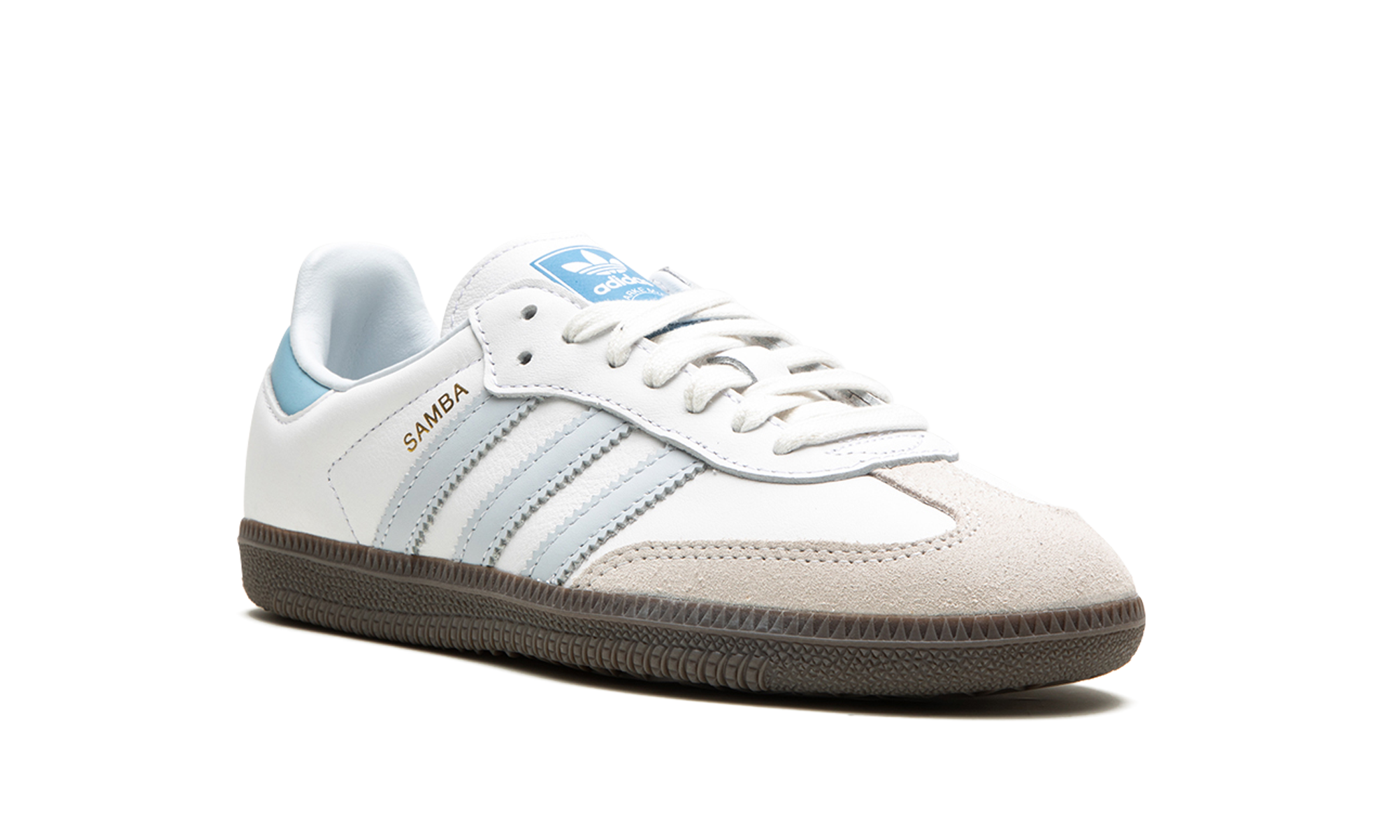 adidas samba og white halo blue+ID2055+diagnol right view