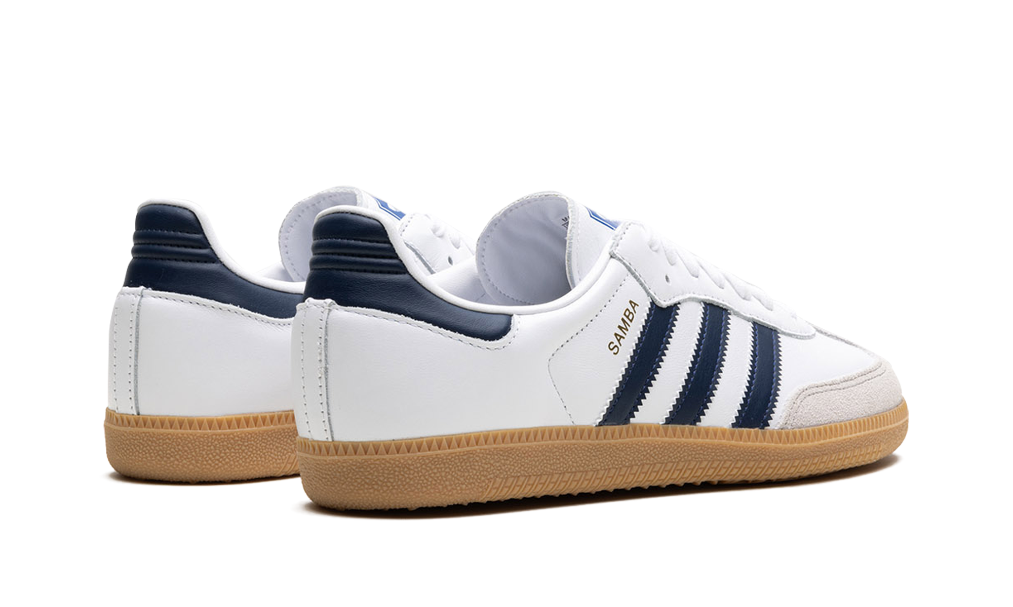 adidas samba og white night indigo gum+IF3814+diagnol right behind view