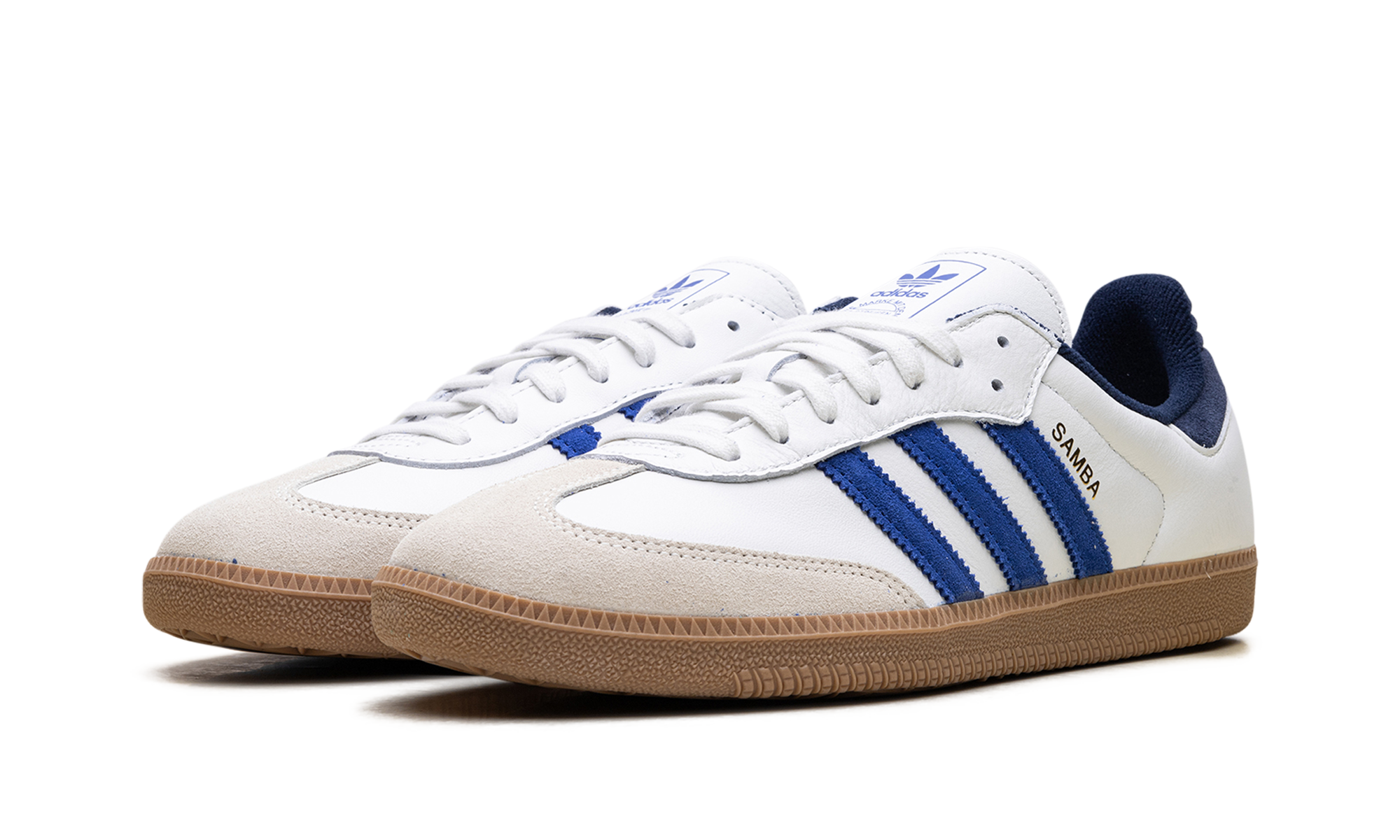 adidas samba og white royal blue night indigo+JH5632+diagnol left view