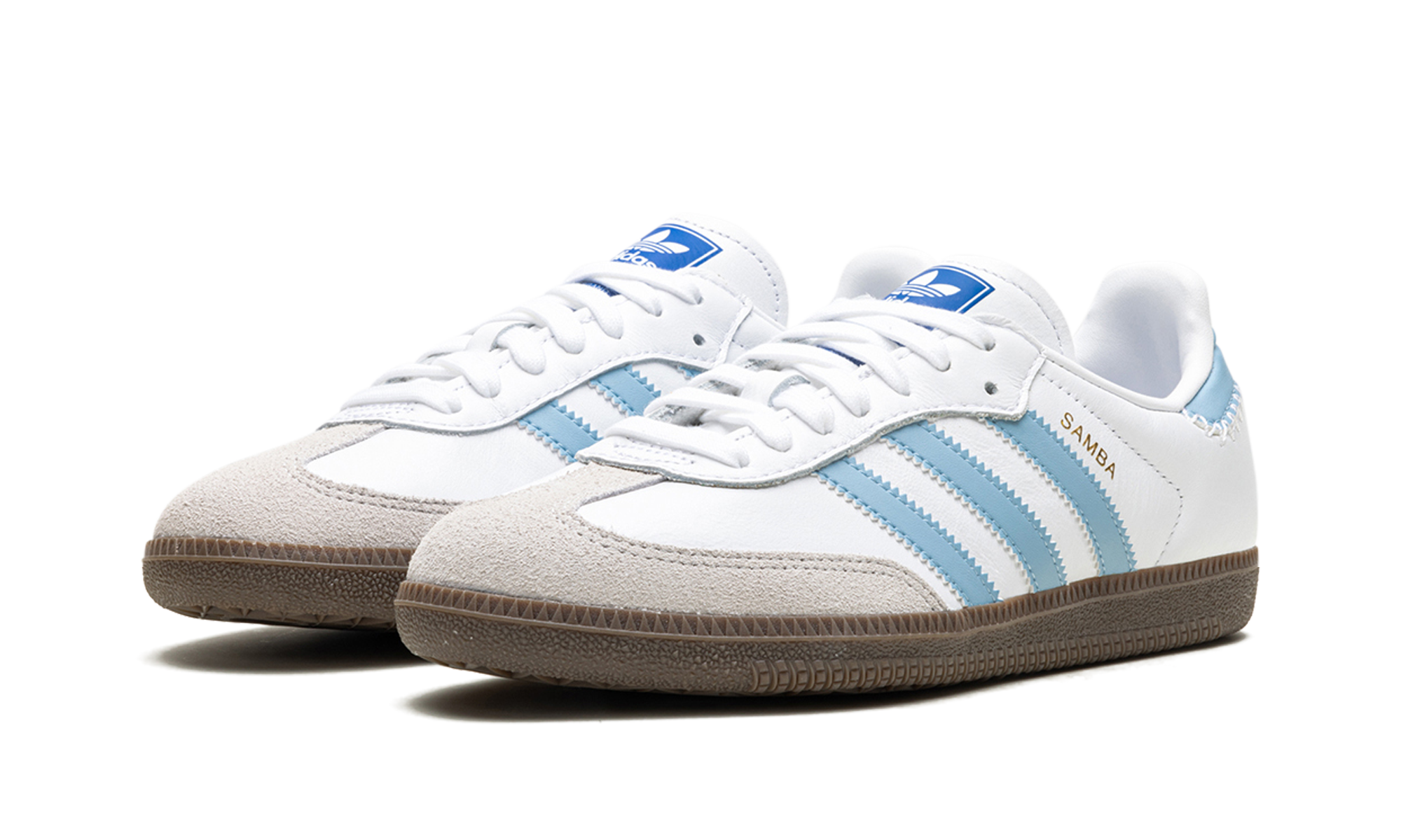 adidas samba og white sky blue+JI2003+diagnol left view